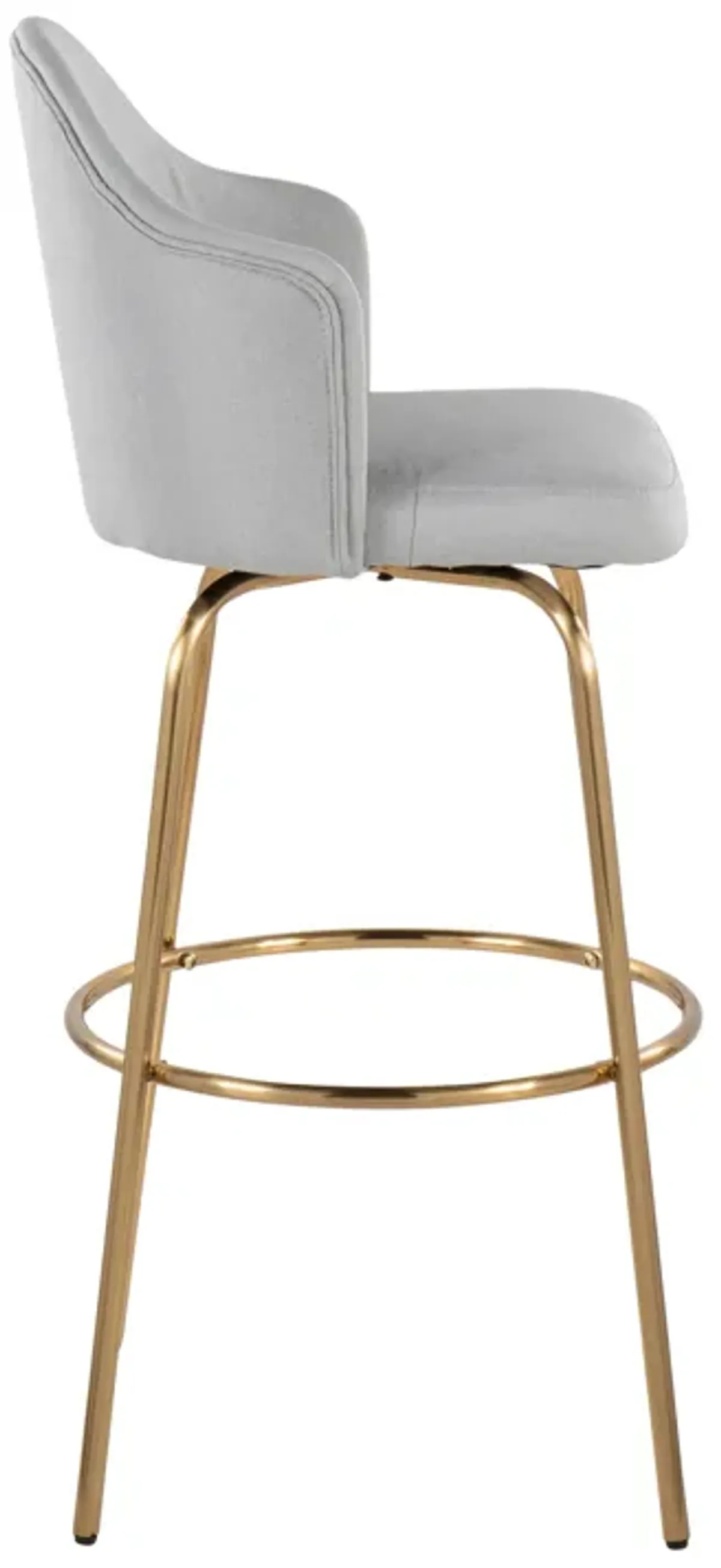 Ahoy - Contemporary Fixed Height Bar Stool & Round Footrest (Set of 2)