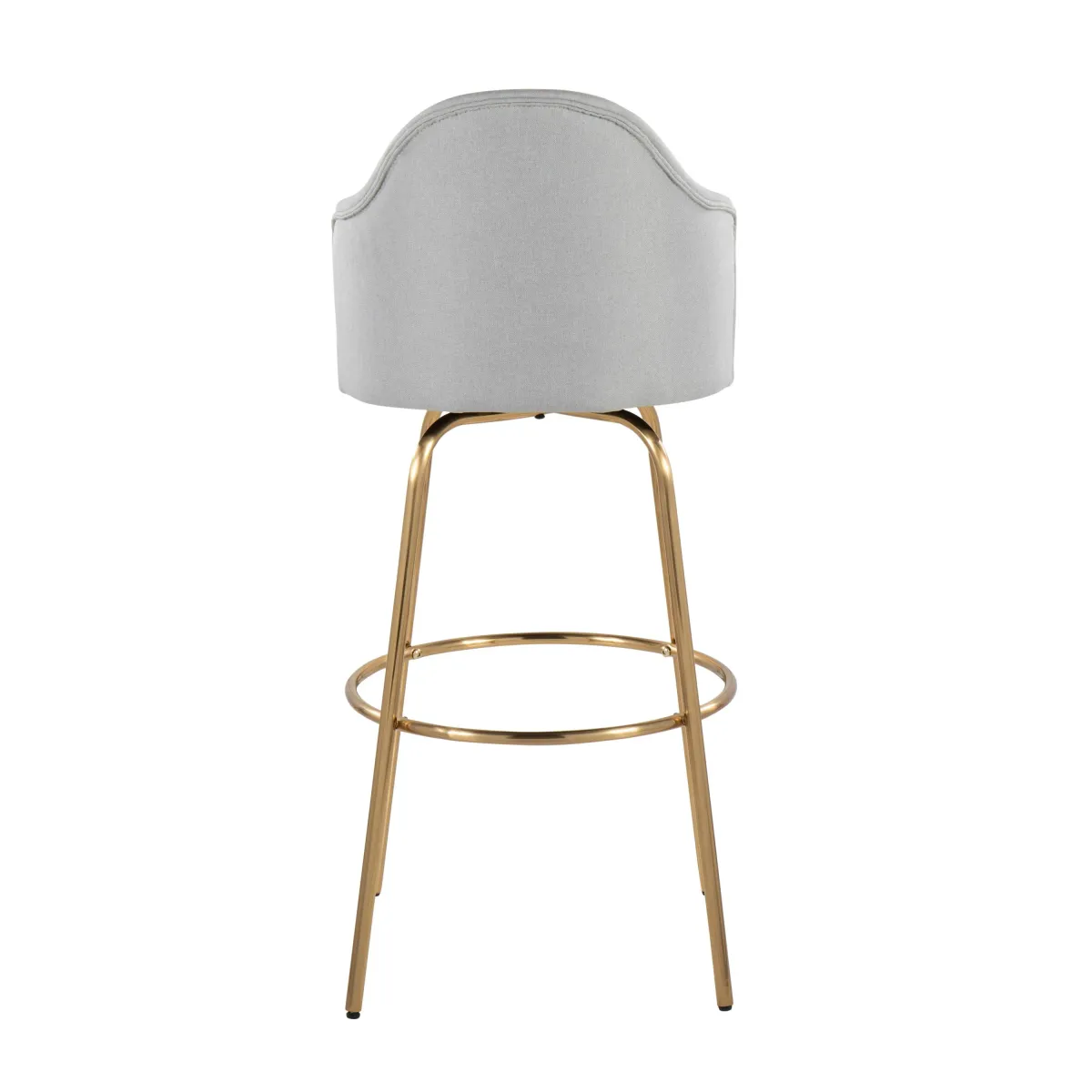 Ahoy - Contemporary Fixed Height Bar Stool & Round Footrest (Set of 2)