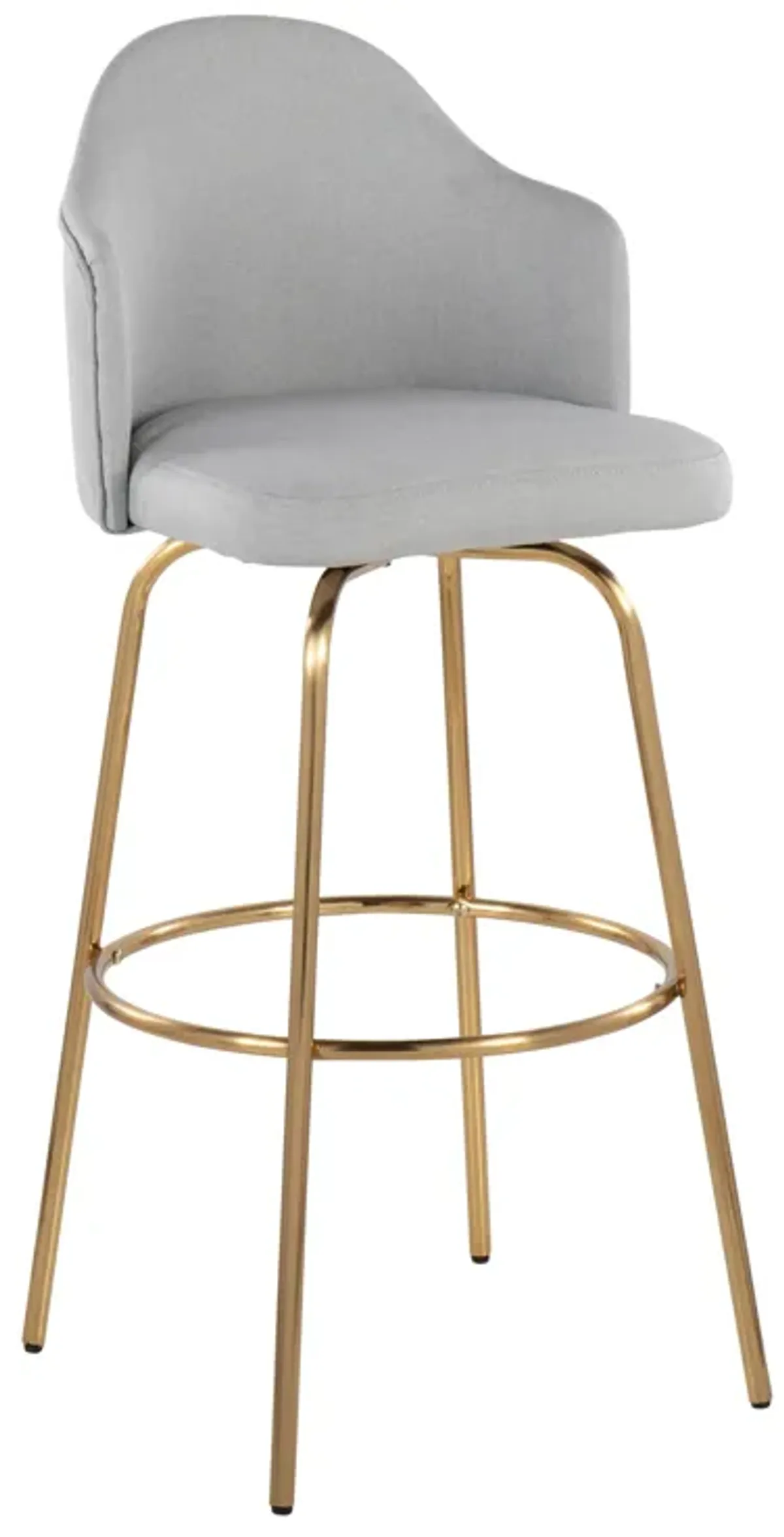 Ahoy - Contemporary Fixed Height Bar Stool & Round Footrest (Set of 2)