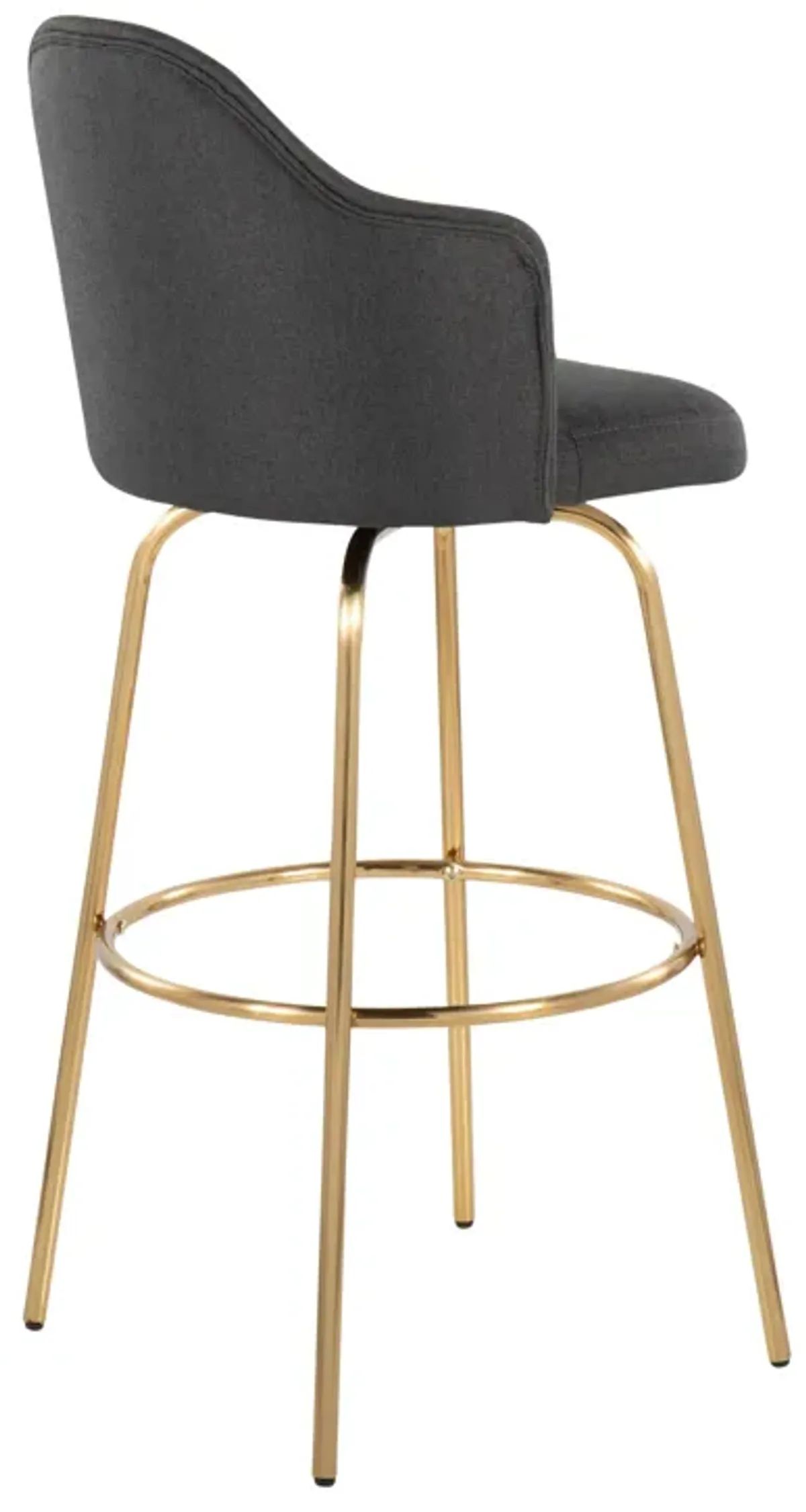 Ahoy - Contemporary Fixed Height Bar Stool & Round Footrest (Set of 2)