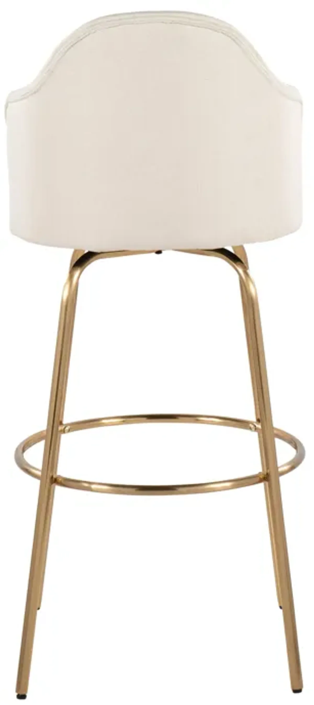 Ahoy - Contemporary Fixed Height Bar Stool & Round Footrest (Set of 2)