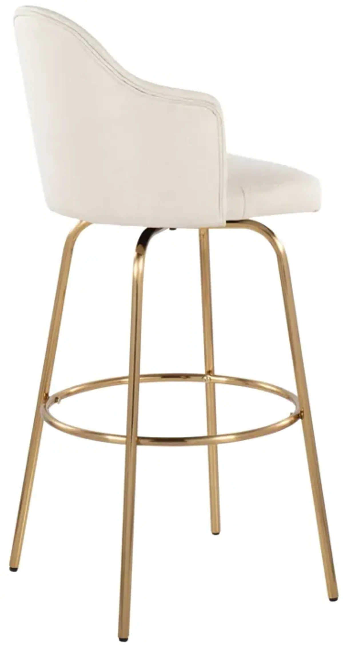 Ahoy - Contemporary Fixed Height Bar Stool & Round Footrest (Set of 2)