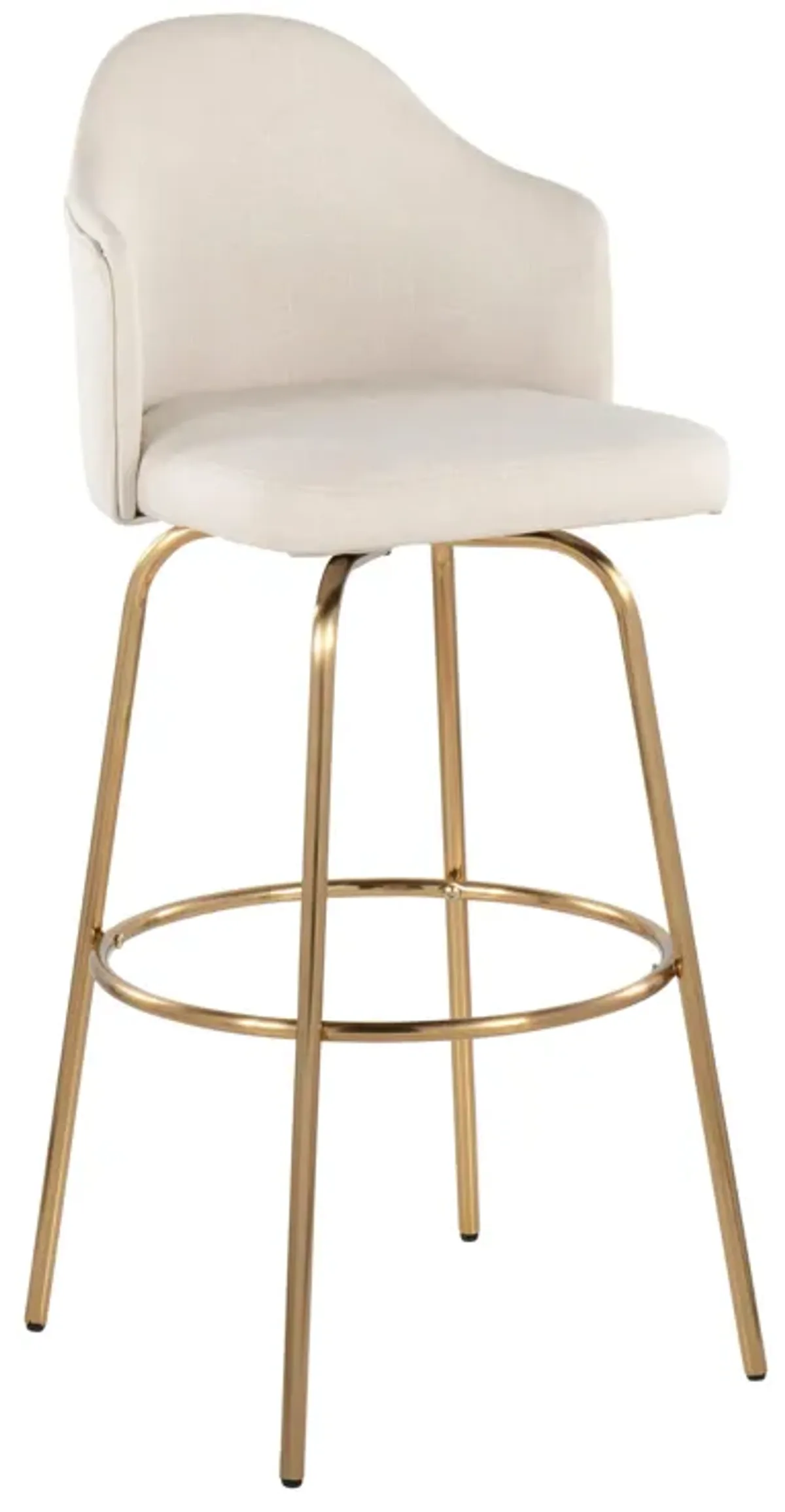 Ahoy - Contemporary Fixed Height Bar Stool & Round Footrest (Set of 2)