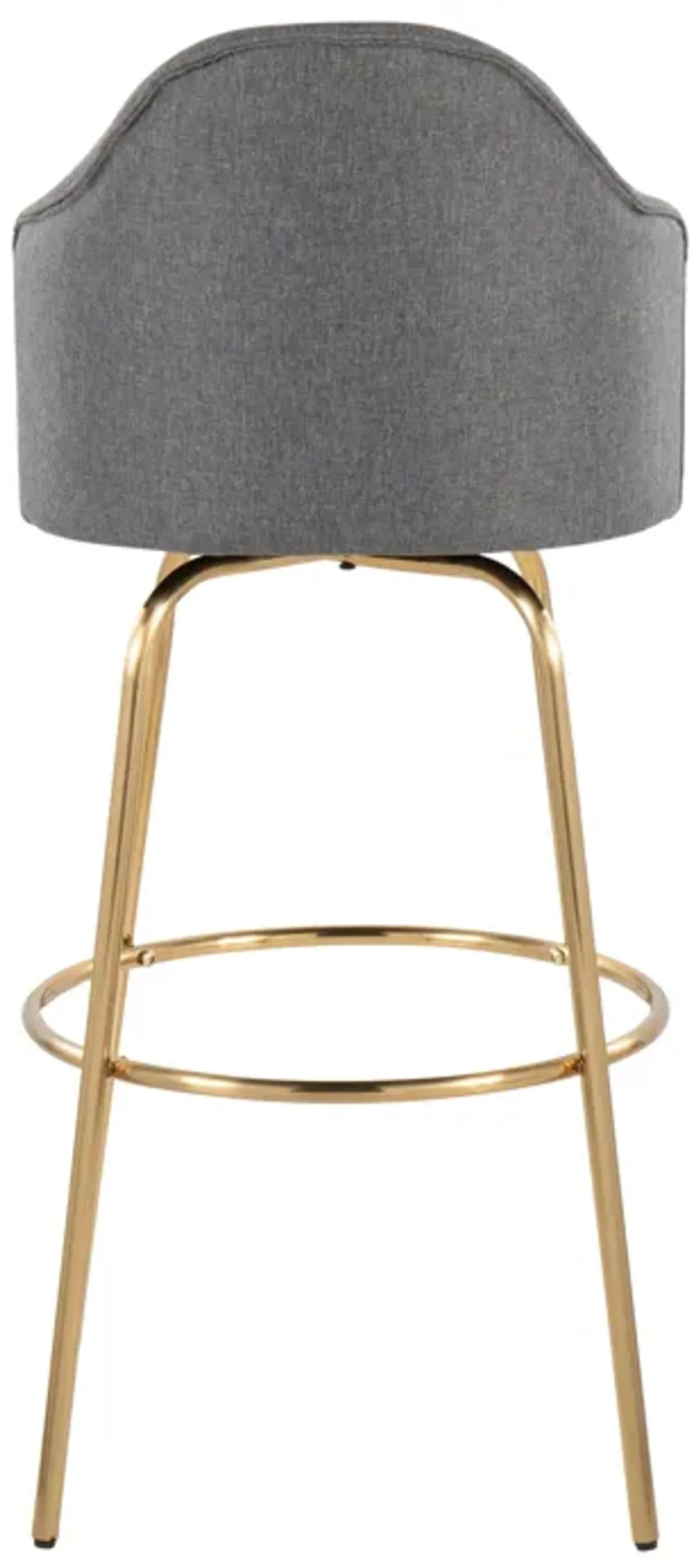 Ahoy - Contemporary Fixed Height Bar Stool & Round Footrest (Set of 2)