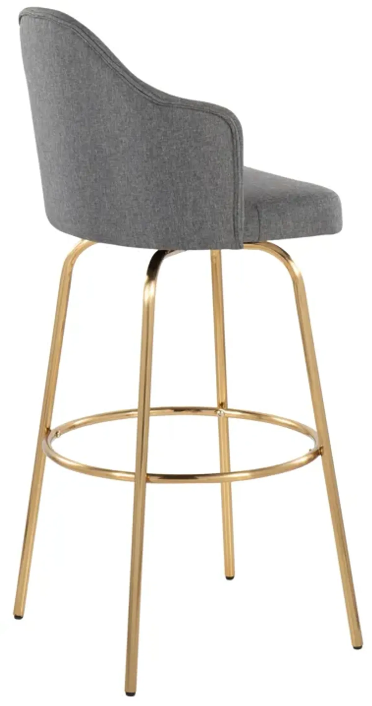 Ahoy - Contemporary Fixed Height Bar Stool & Round Footrest (Set of 2)