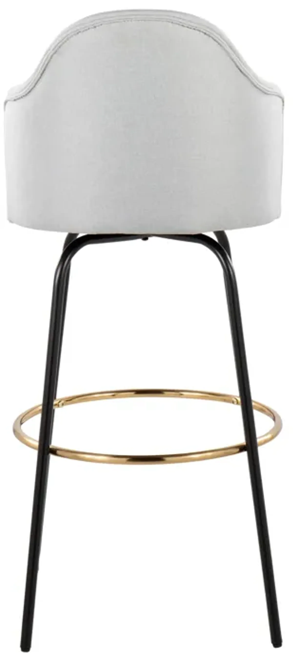 Ahoy - Contemporary Fixed Height Bar Stool Round Footrest (Set of 2)