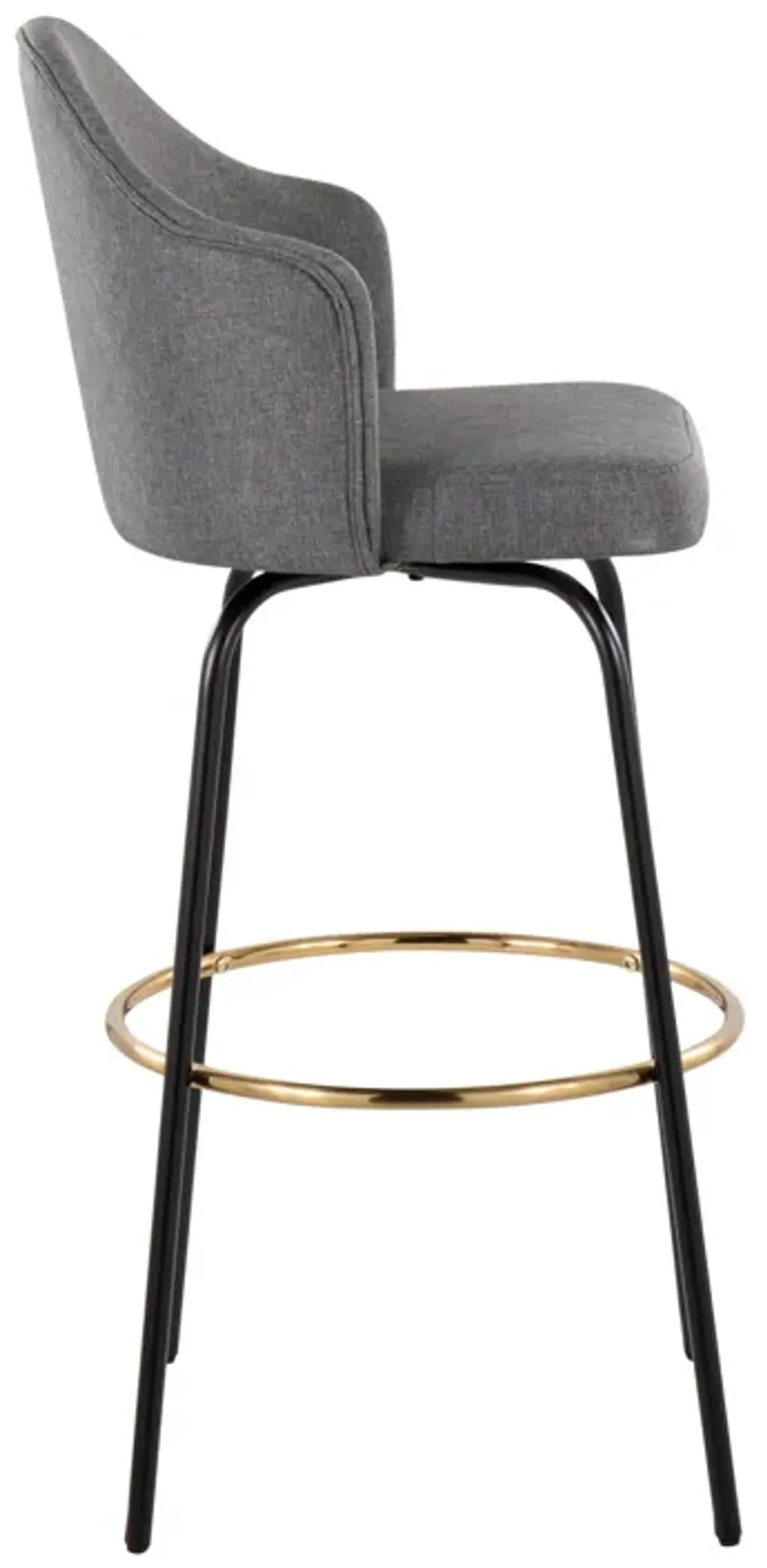 Ahoy - Contemporary Fixed Height Bar Stool Round Footrest (Set of 2)