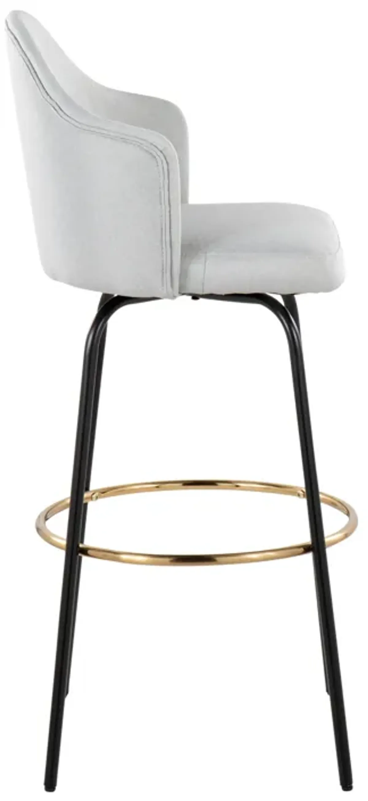 Ahoy - Contemporary Fixed Height Bar Stool Round Footrest (Set of 2)