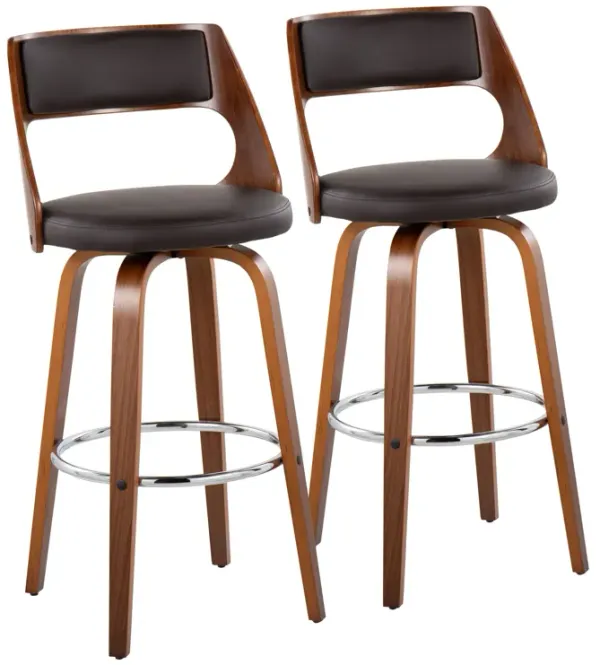 Cecina - Mid Century Modern Barstool With Swivel (Set of 2)
