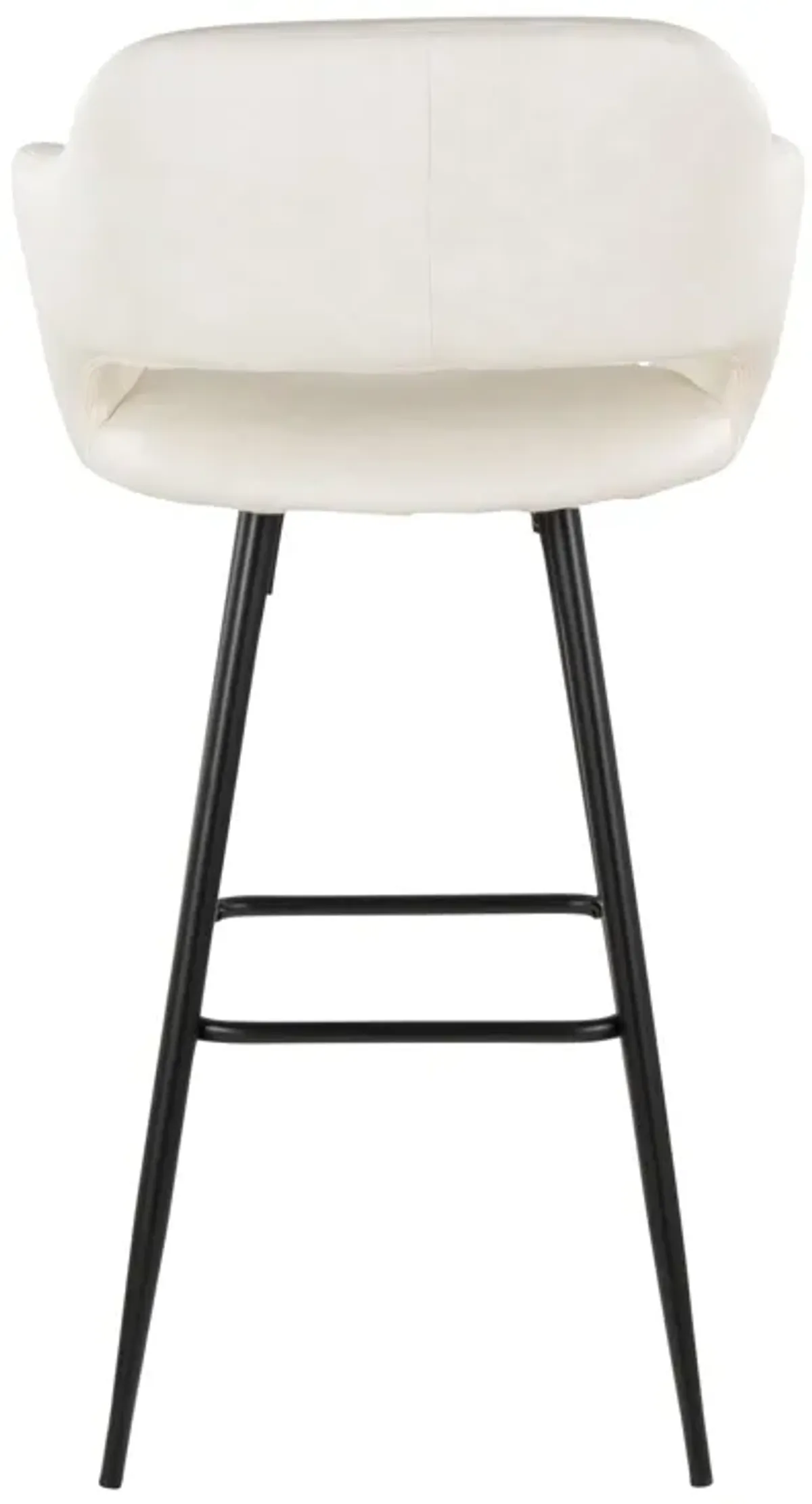 Margarite - Contemporary Fixed Height BarStool With Square Footrest (Set of 2)