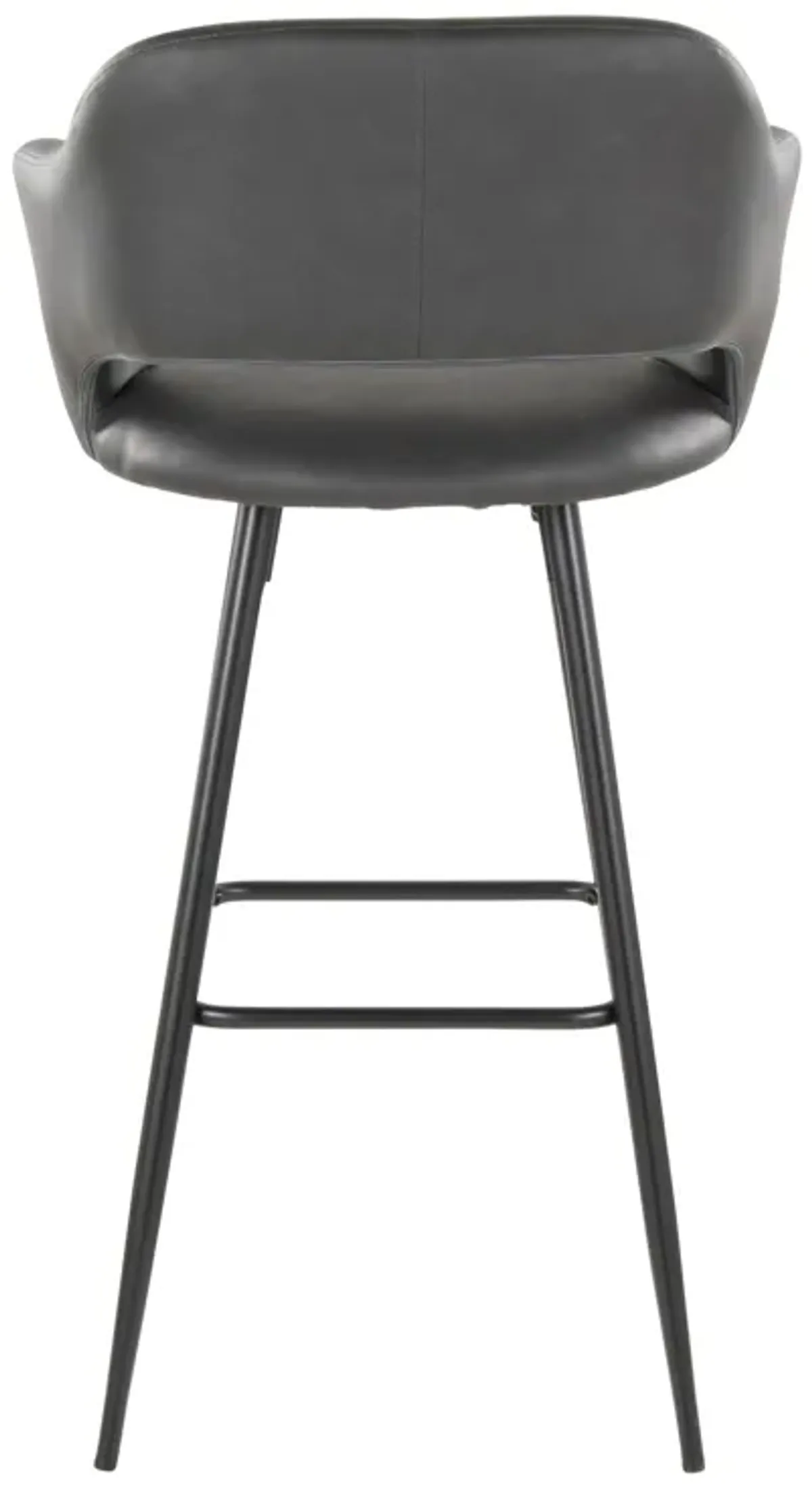 Margarite - Contemporary Fixed Height BarStool With Square Footrest (Set of 2)