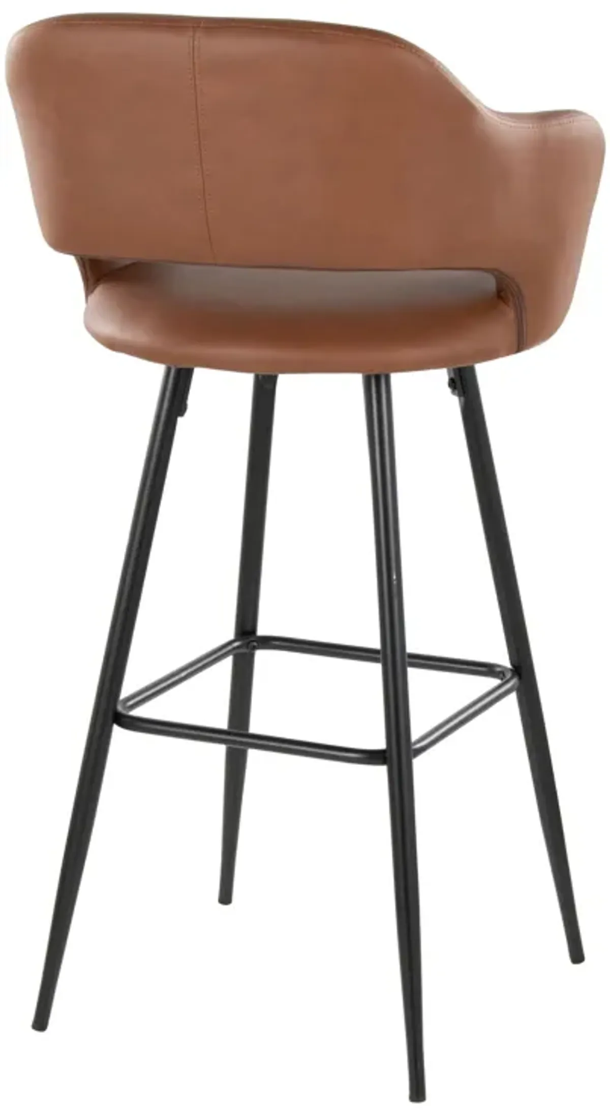 Margarite - Contemporary Fixed Height BarStool With Square Footrest (Set of 2)