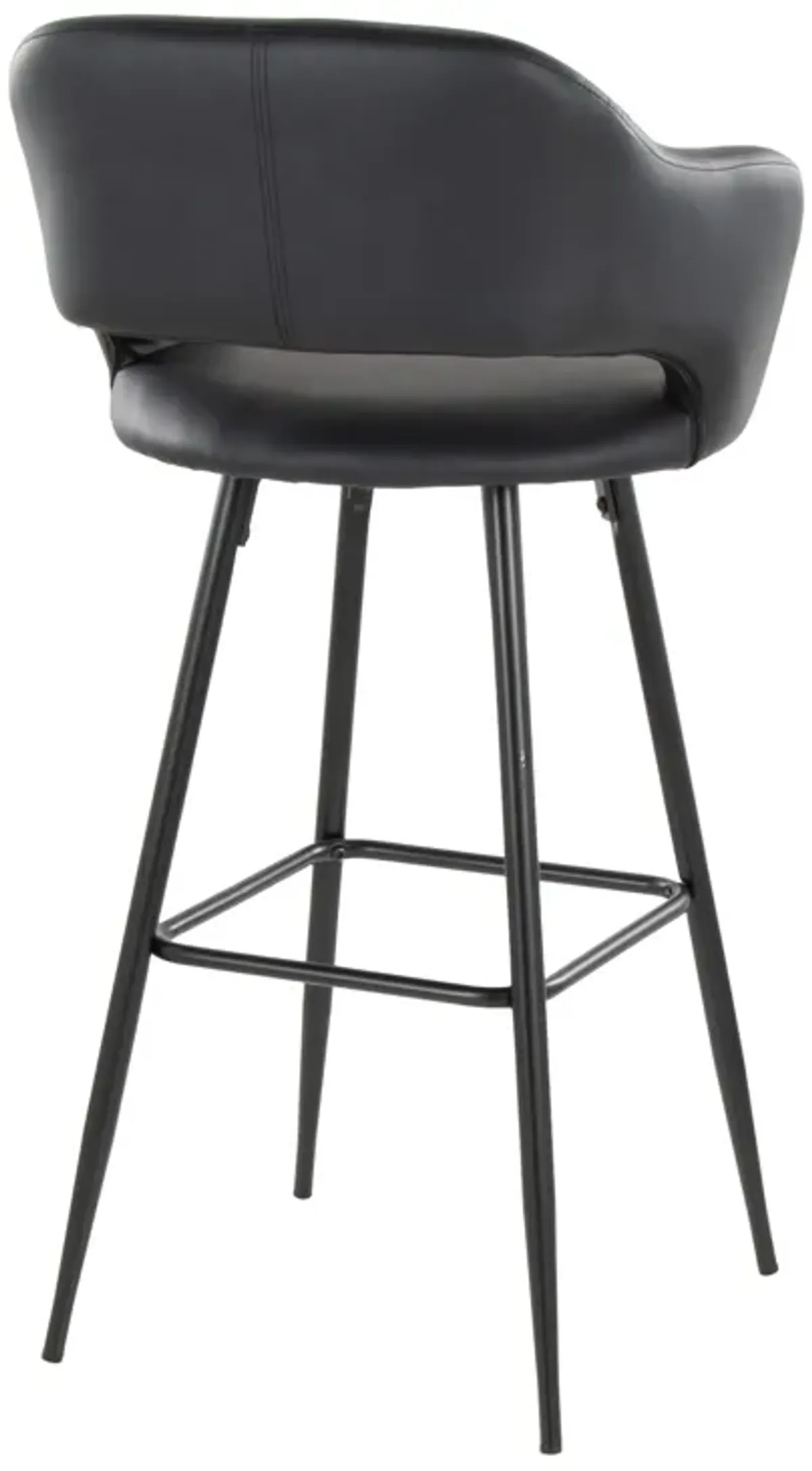 Margarite - Contemporary Fixed Height BarStool With Square Footrest (Set of 2)