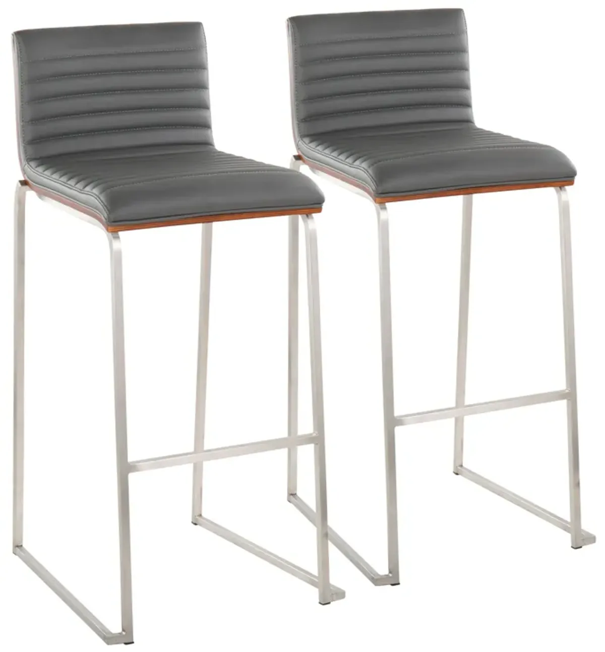 Mason Mara - Contemporary Fixed Height Barstool (Set of 2)