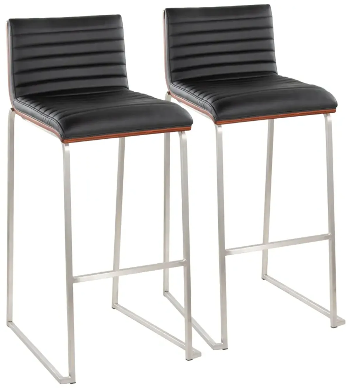 Mason Mara - Contemporary Fixed Height Barstool (Set of 2)