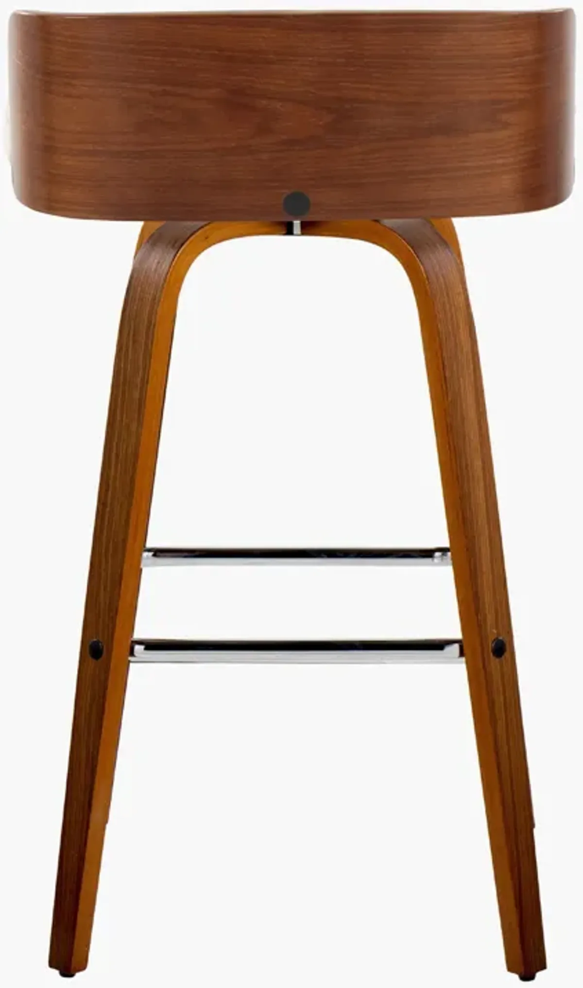 Maya - Mid Century Modern Fixed Height Barstool With Swivel With Square Footrest (Set of 2)