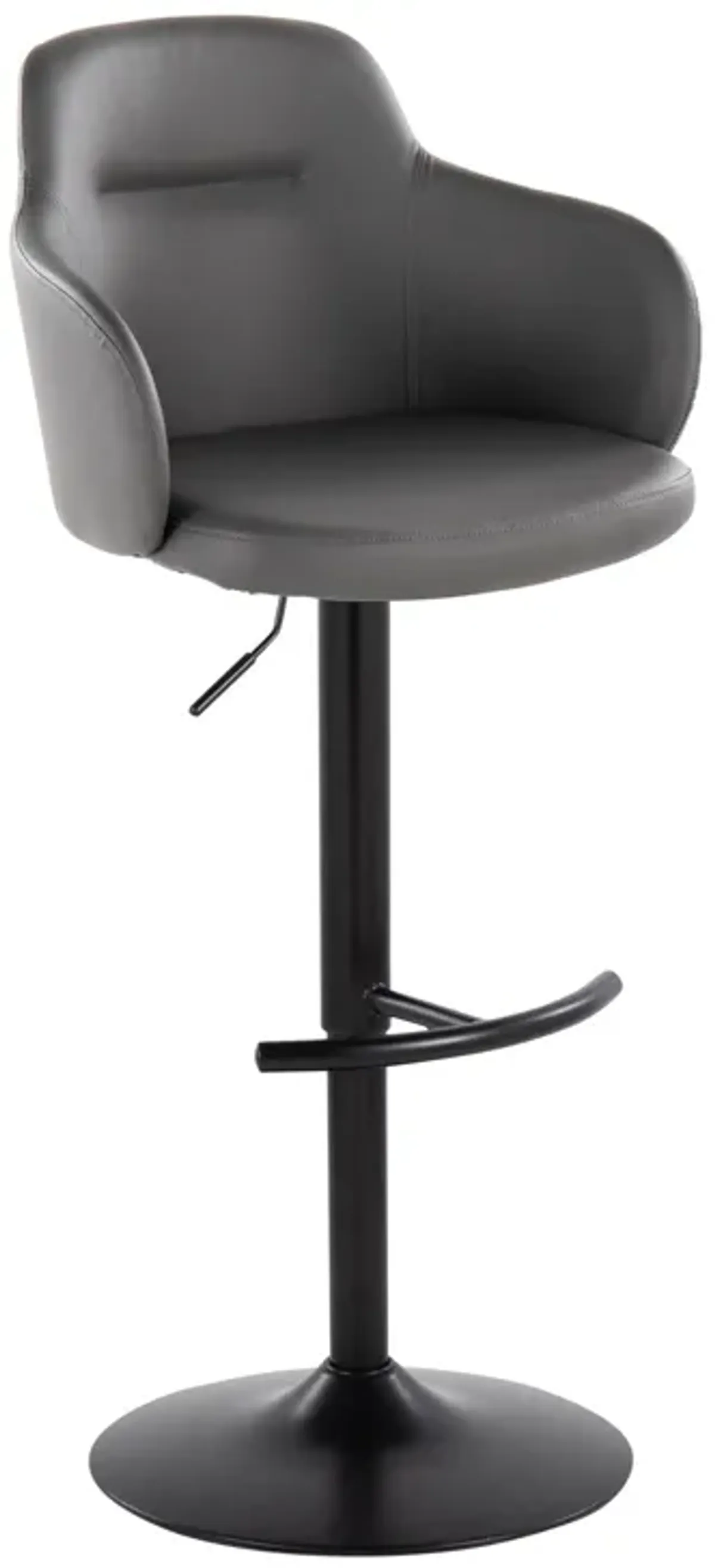 Boyne - Contemporary Adjustable Barstool With Swivel With Rounded T Footrest (Set of 2)