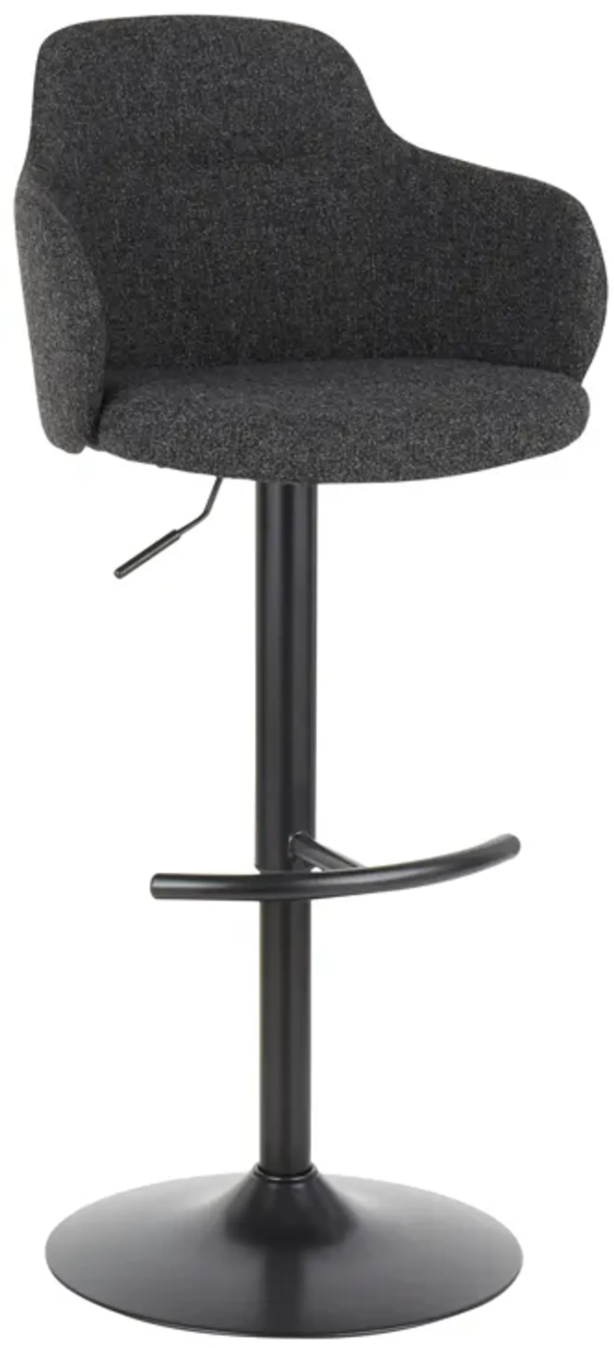 Boyne - Contemporary Adjustable Barstool With Swivel With Rounded T Footrest (Set of 2)