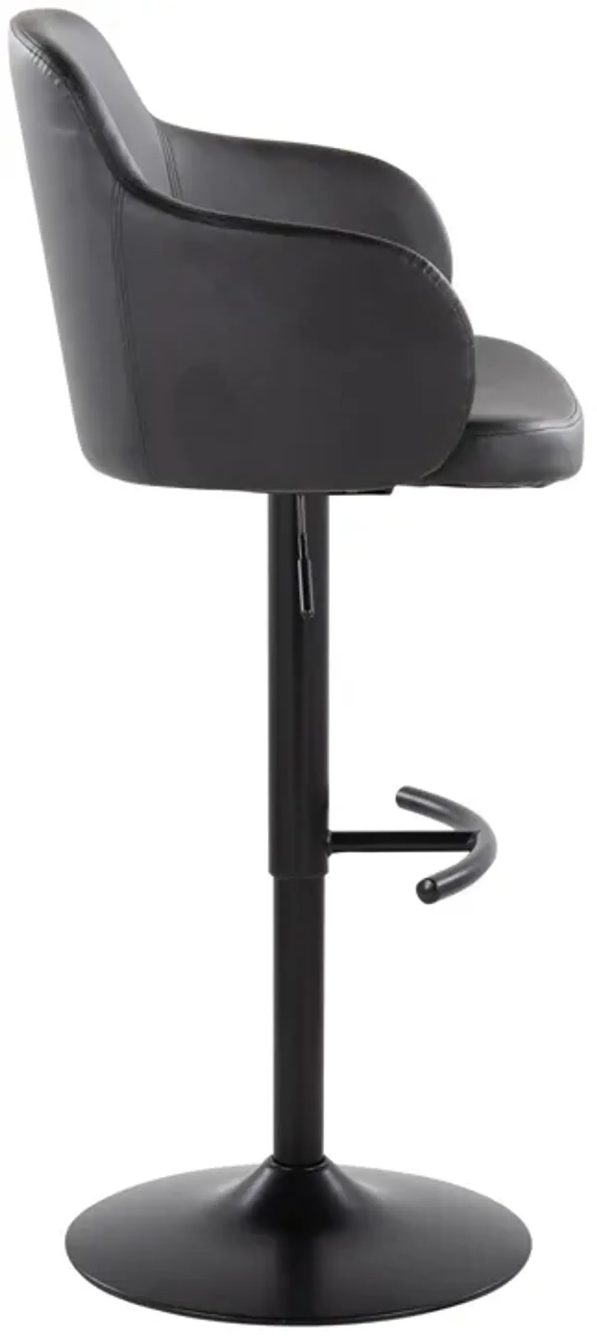 Boyne - Contemporary Adjustable Barstool With Swivel With Rounded T Footrest (Set of 2)