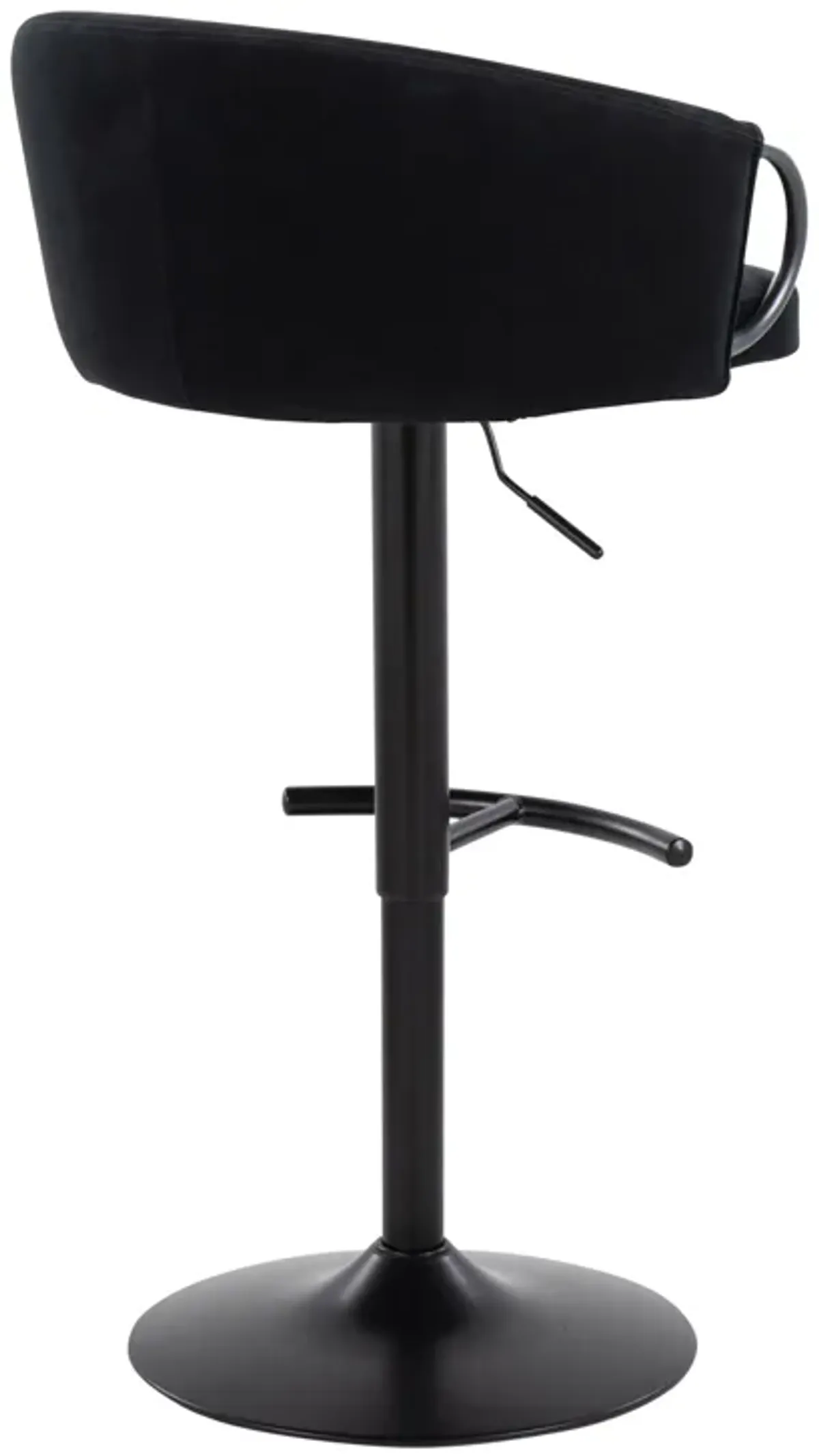 Claire - Contemporary Adjustable Barstool With Swivel With Rounded T Footrest (Set of 2)