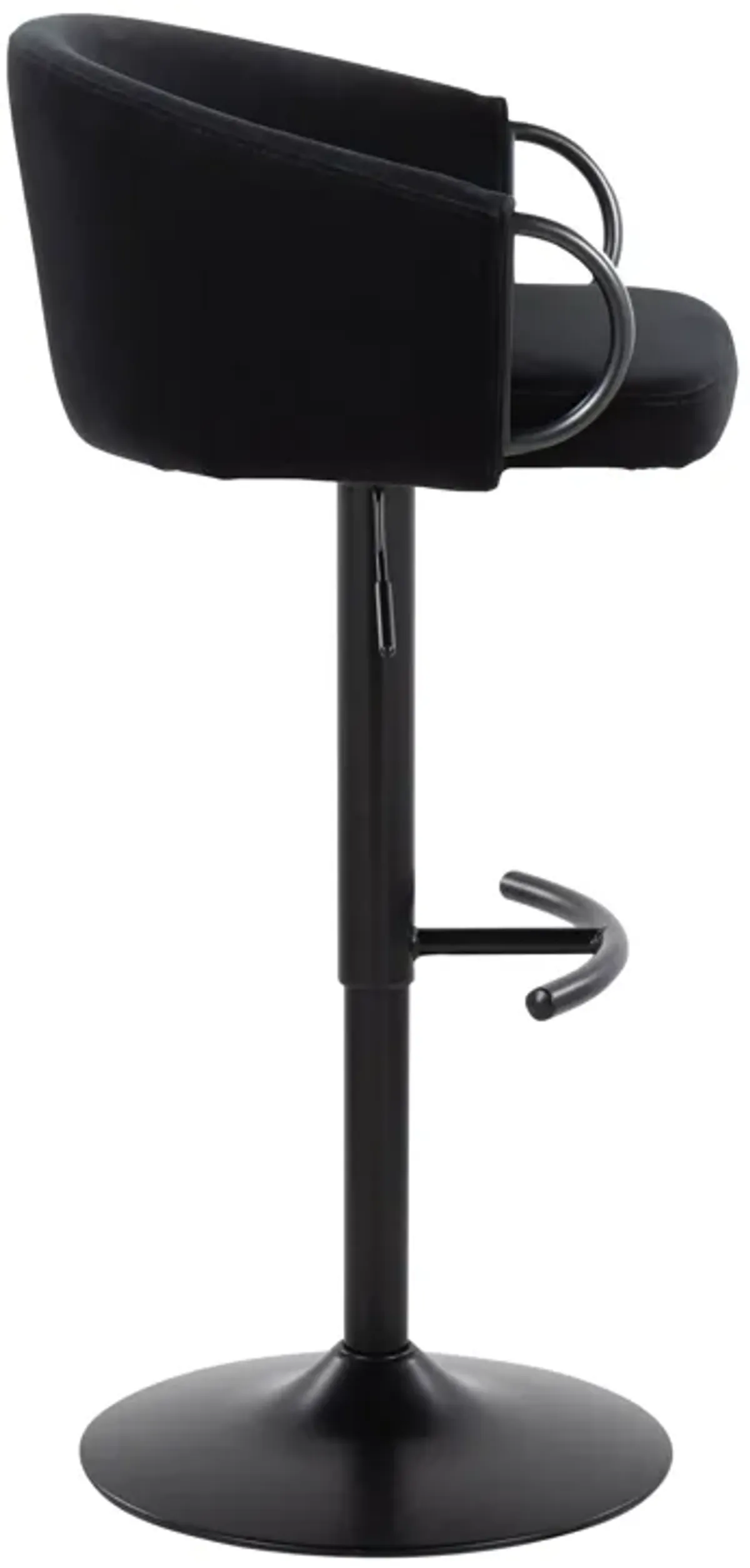 Claire - Contemporary Adjustable Barstool With Swivel With Rounded T Footrest (Set of 2)