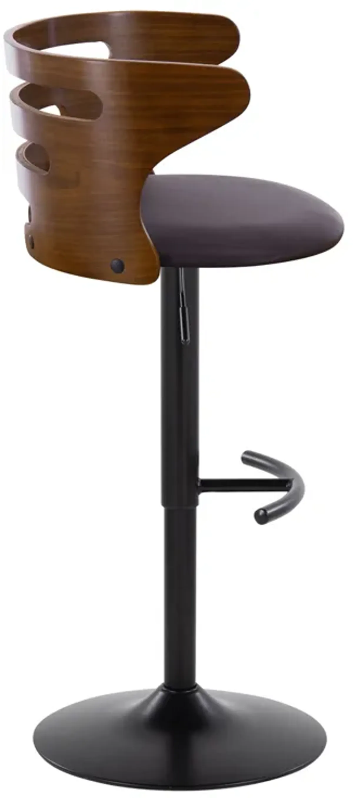 Cosi - Mid Century Modern Adjustable Barstool With Swivel With Rounded T Footrest (Set of 2)