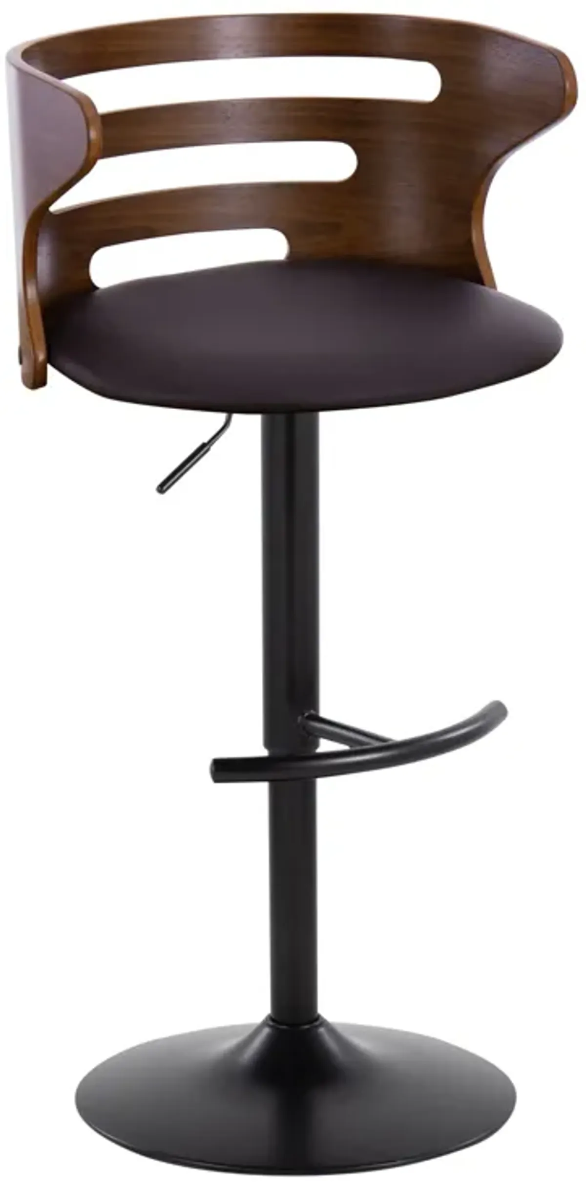 Cosi - Mid Century Modern Adjustable Barstool With Swivel With Rounded T Footrest (Set of 2)