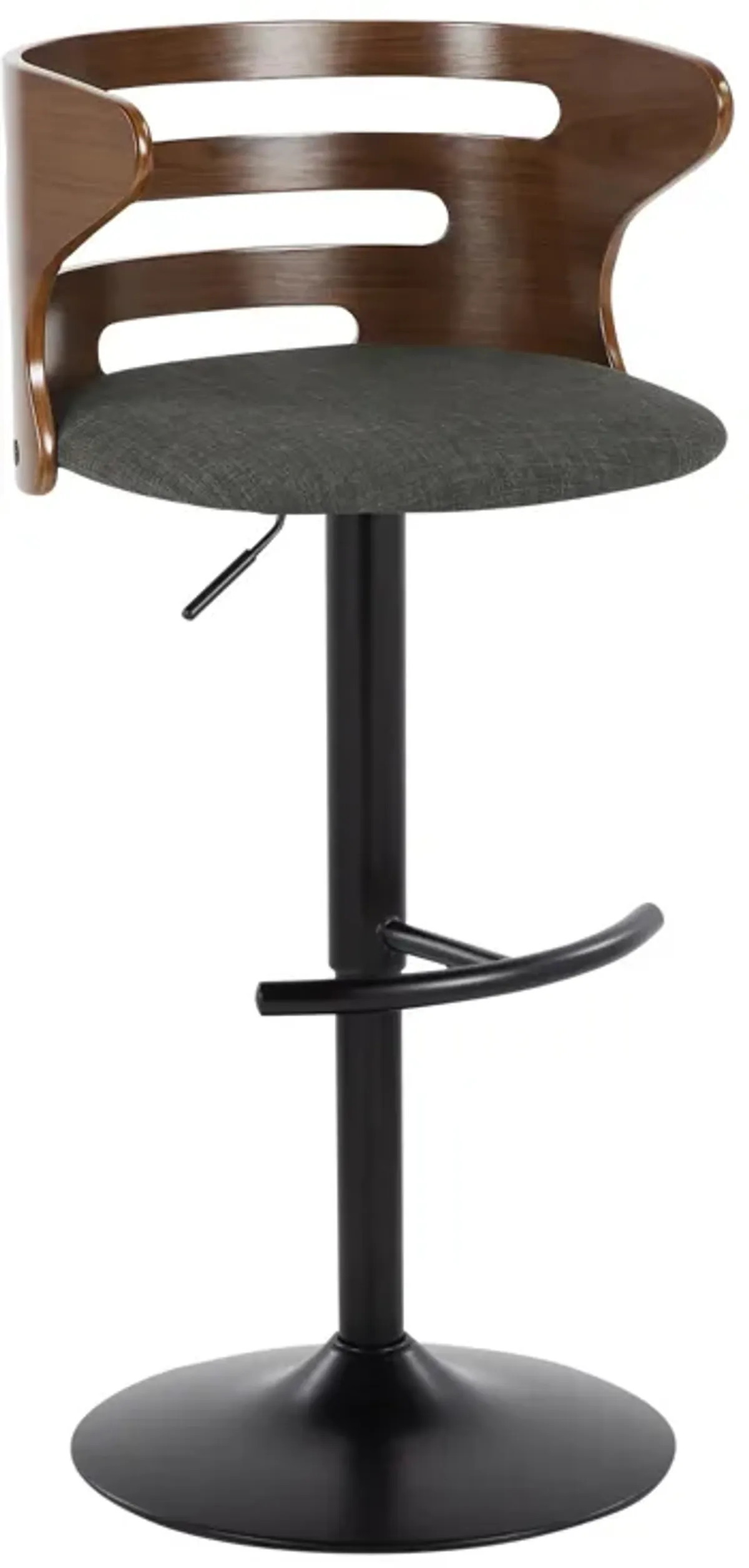 Cosi - Mid Century Modern Adjustable Barstool With Swivel With Rounded T Footrest (Set of 2)