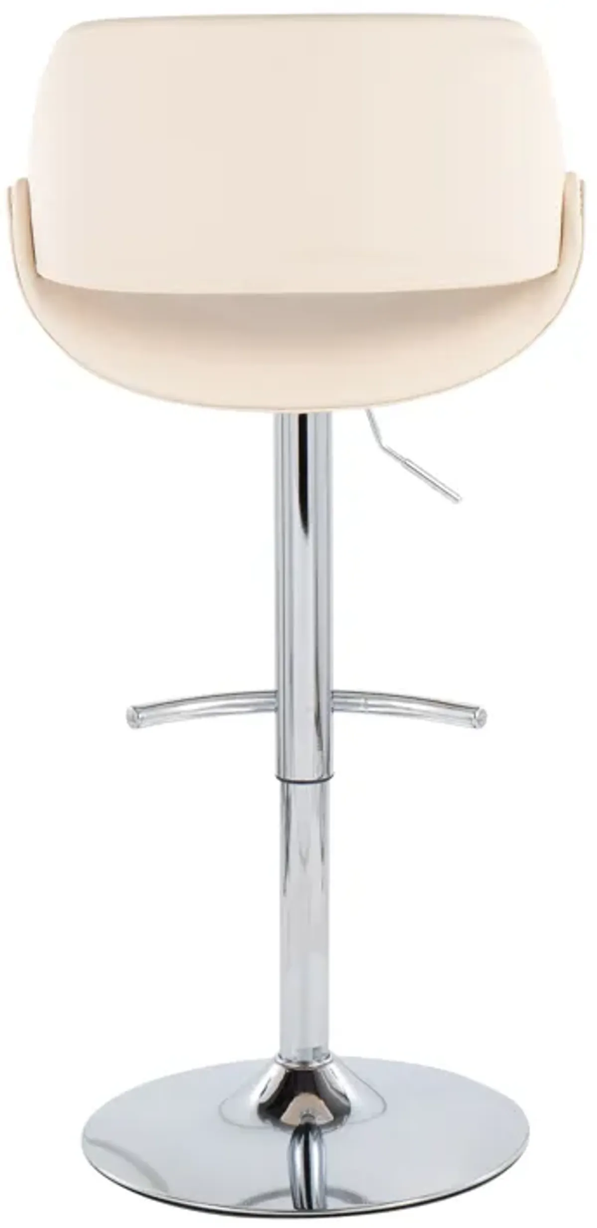 Fabrico - Contemporary Adjustable Bar Stool With Rounded T Footrest (Set of 2)