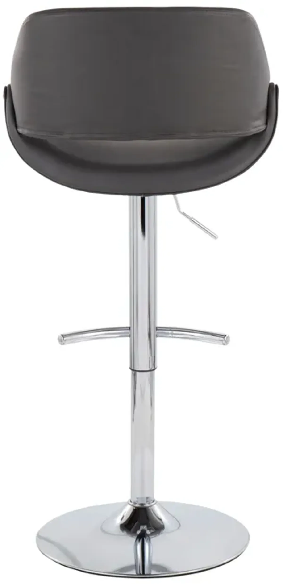 Fabrico - Contemporary Adjustable Bar Stool With Rounded T Footrest (Set of 2)