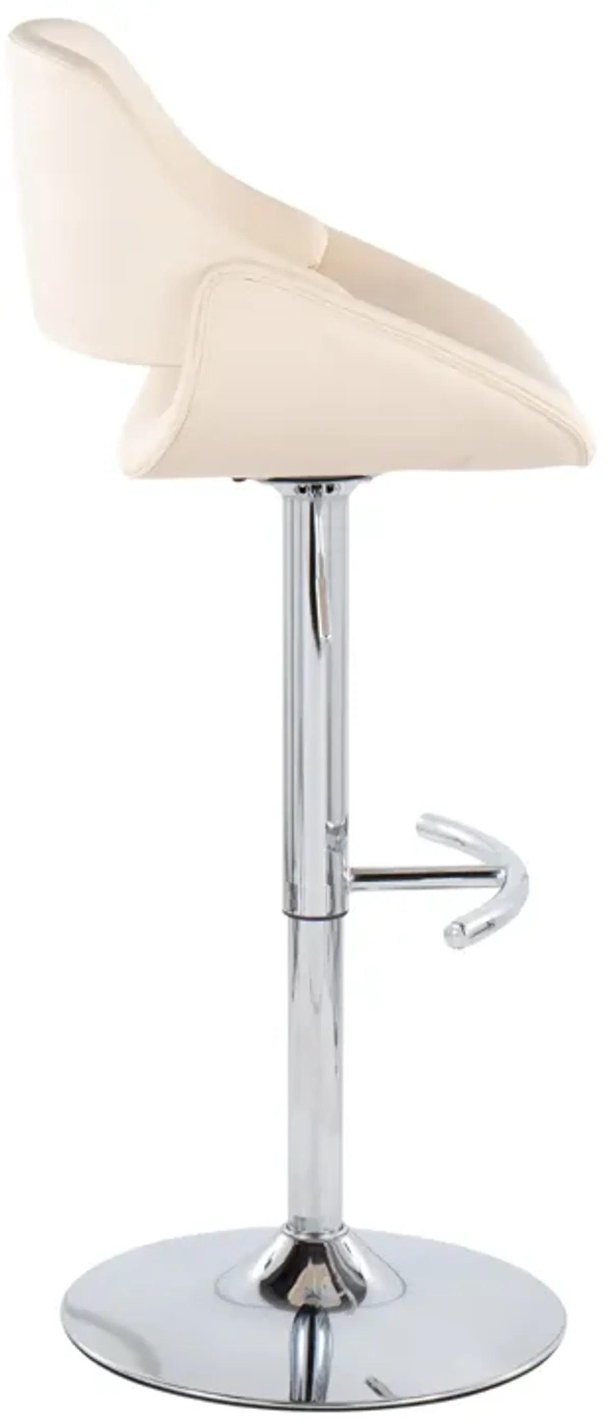 Fabrico - Contemporary Adjustable Bar Stool With Rounded T Footrest (Set of 2)