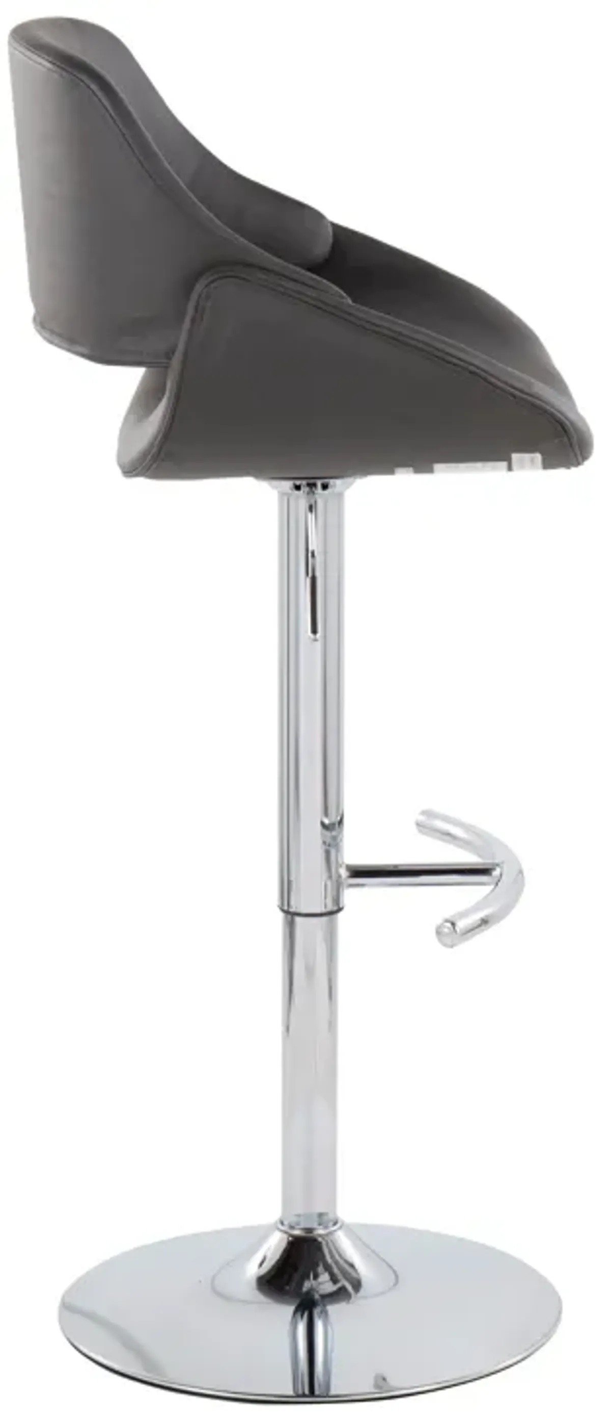 Fabrico - Contemporary Adjustable Bar Stool With Rounded T Footrest (Set of 2)