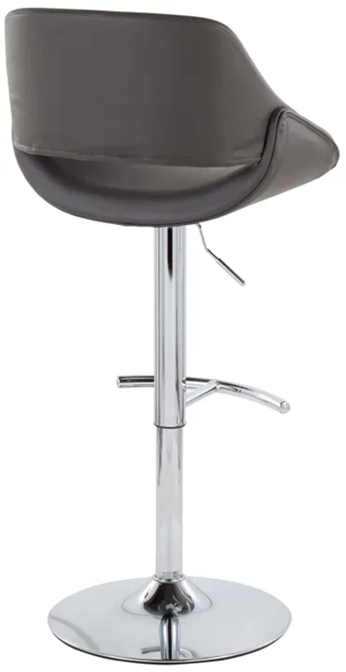 Fabrico - Contemporary Adjustable Bar Stool With Rounded T Footrest (Set of 2)