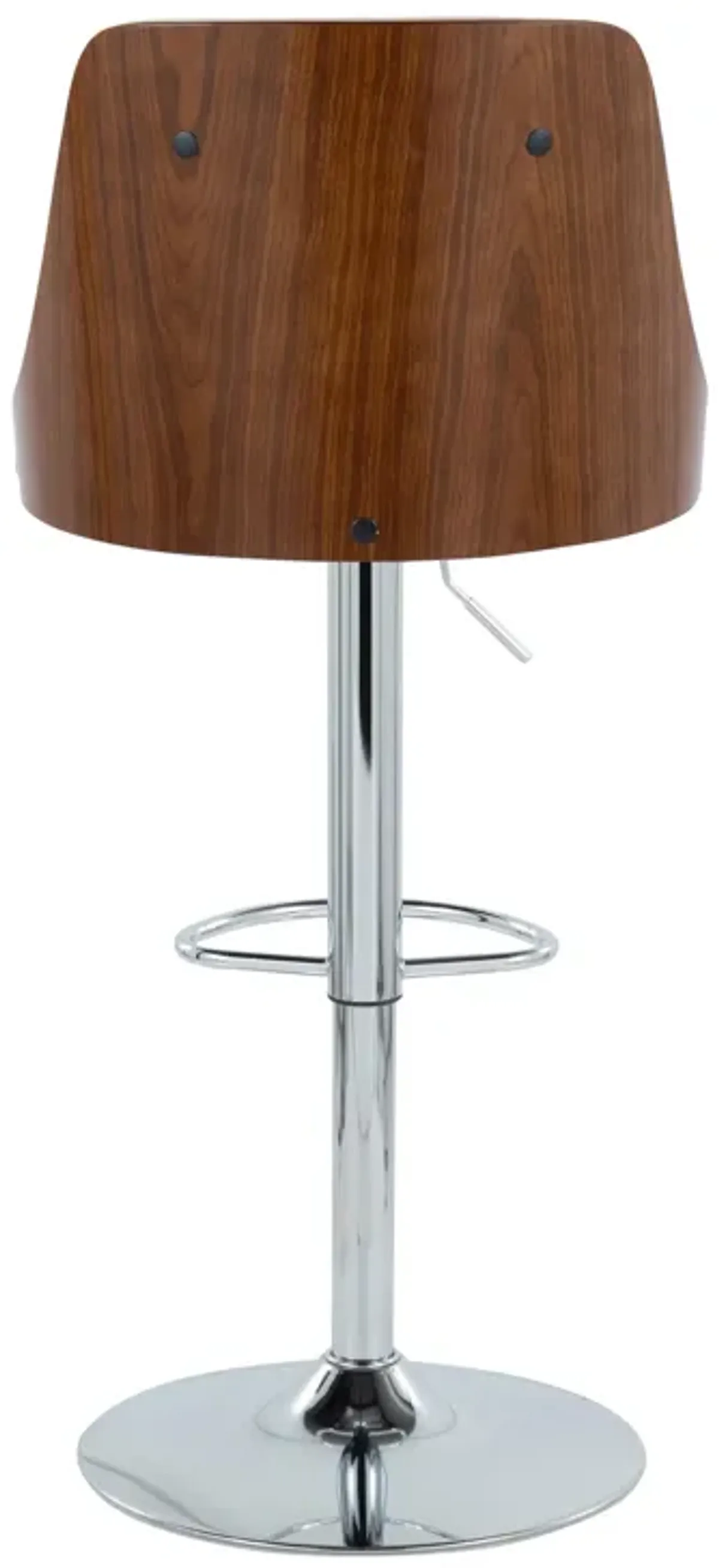 Gianna - Mid Century Modern Adjustable Barstool With Swivel With Oval Footrest (Set of 2)