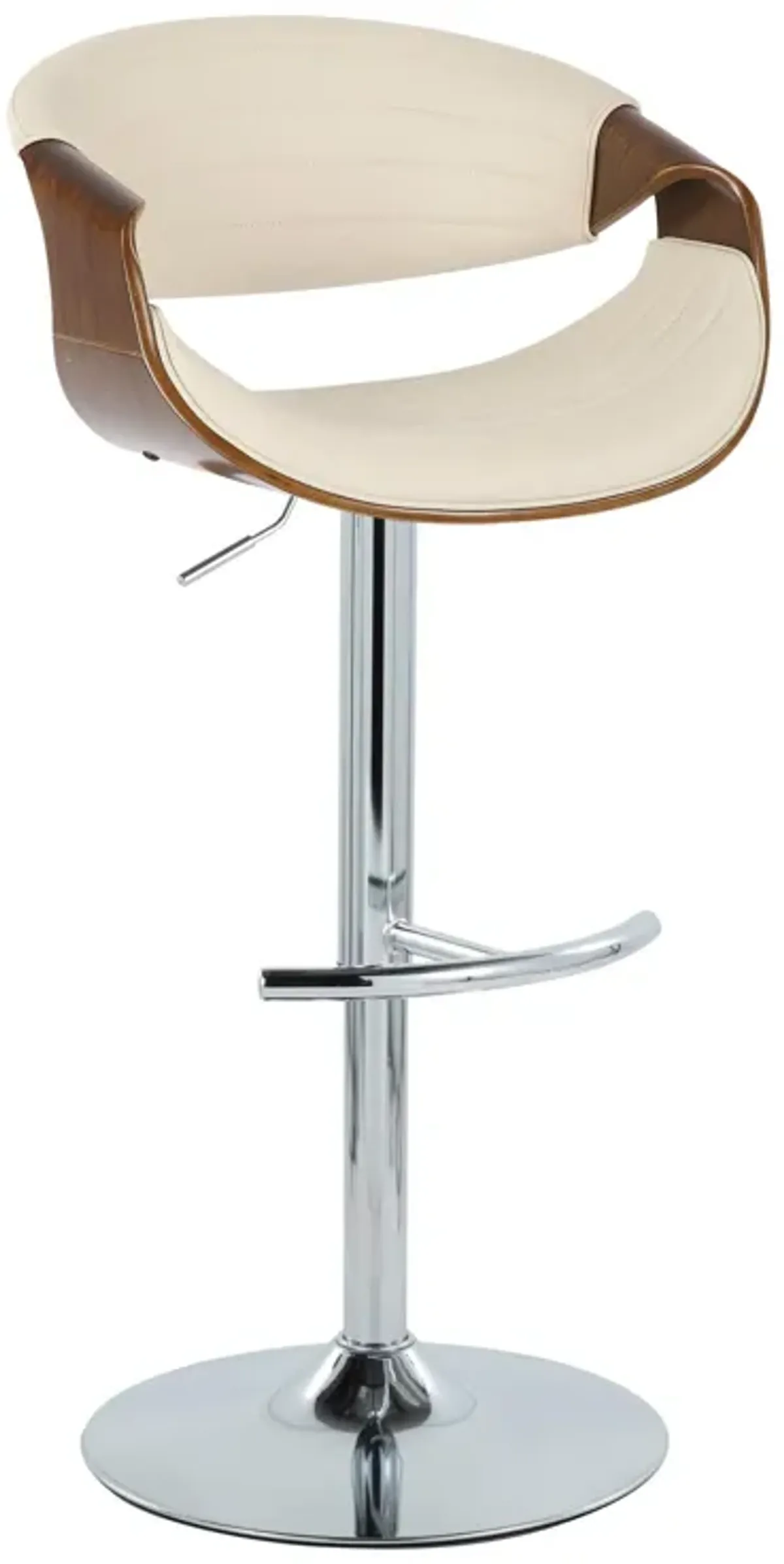 Symphony - Mid Century Modern Adjustable Barstool & Swivel With Rounded T Footrest (Set of 2)