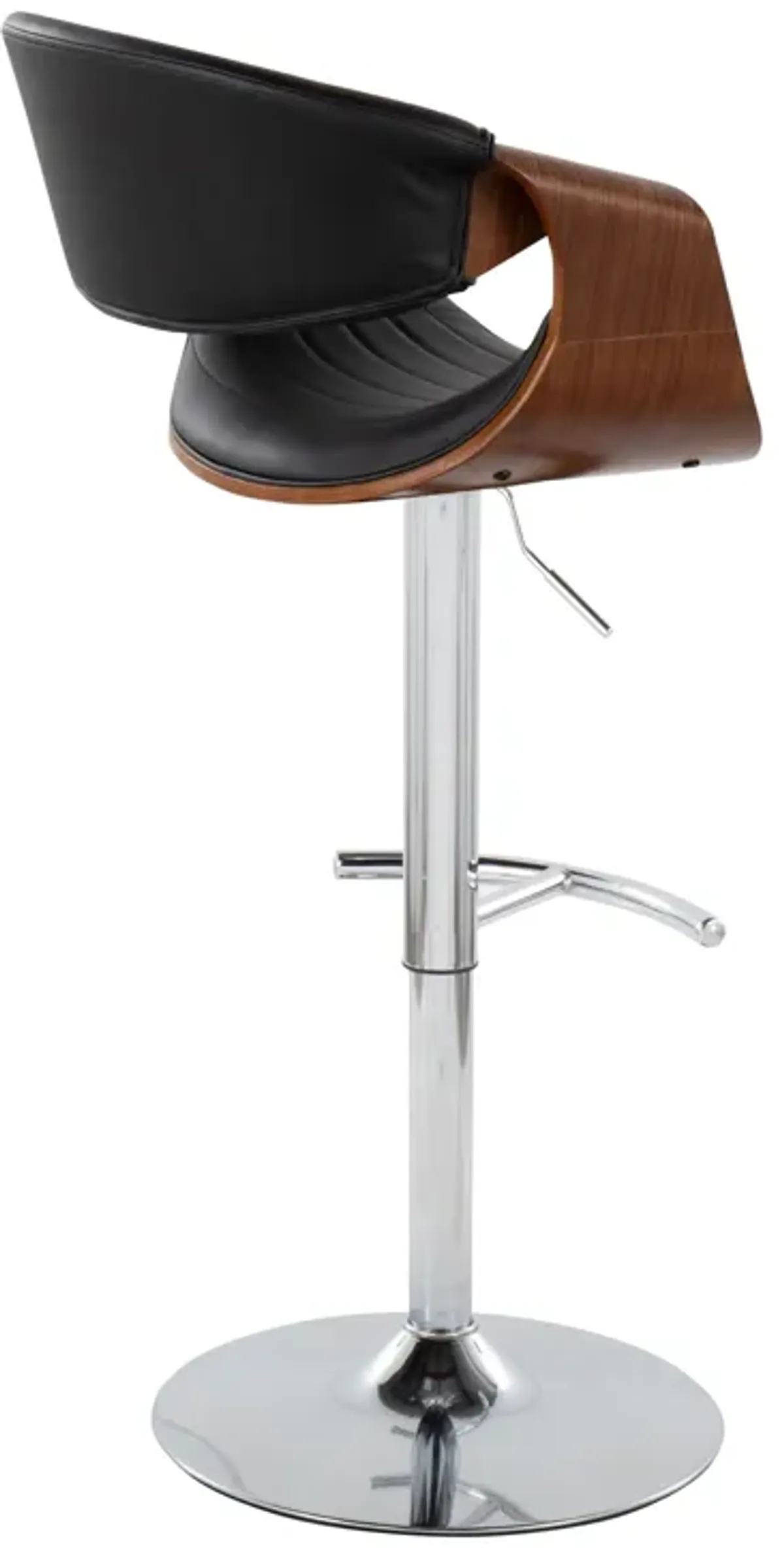 Symphony - Mid Century Modern Adjustable Barstool & Swivel With Rounded T Footrest (Set of 2)