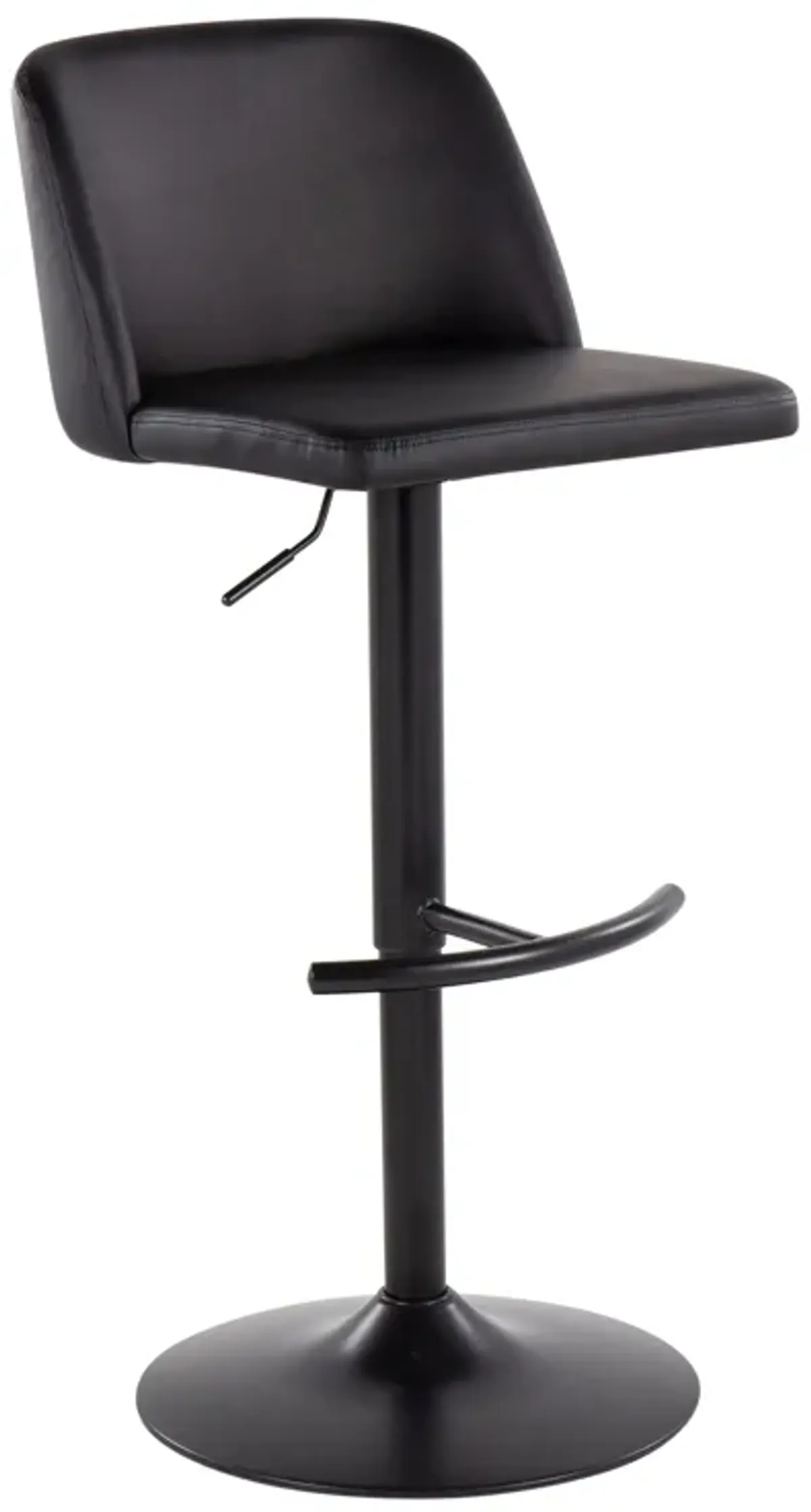 Toriano - Contemporary Adjustable Bar Stool With Rounded T Footrest (Set of 2)