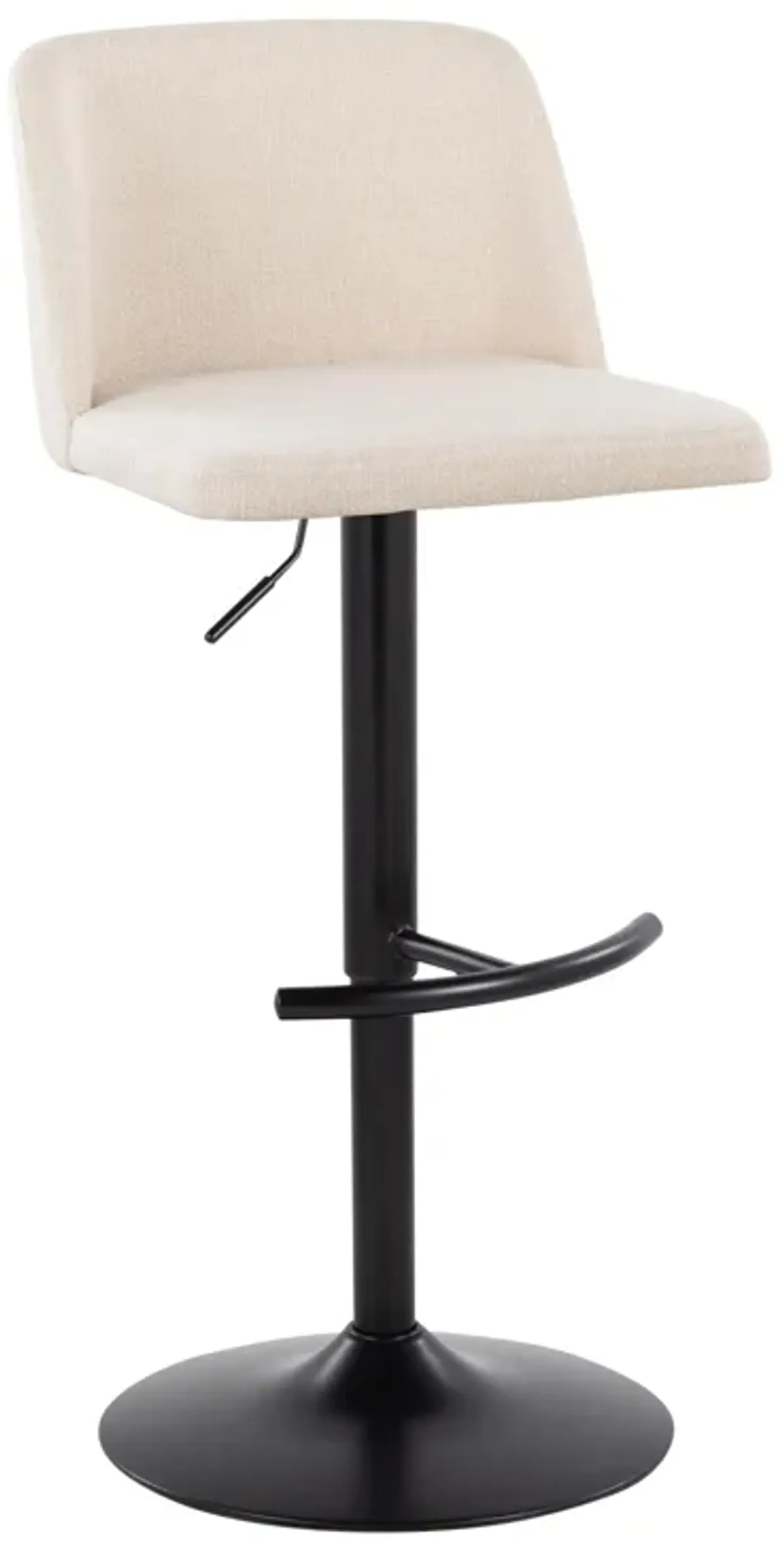 Toriano - Contemporary Adjustable Bar Stool With Rounded T Footrest (Set of 2)