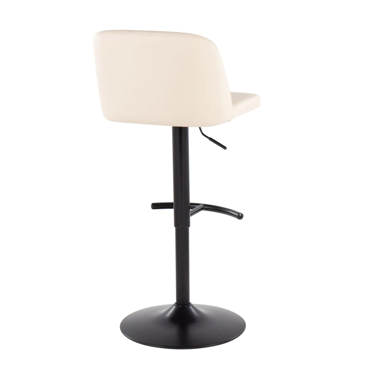 Toriano - Contemporary Adjustable Bar Stool With Rounded T Footrest (Set of 2)