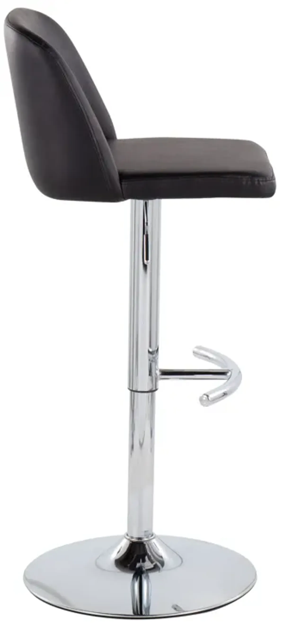 Toriano - Contemporary Adjustable Barstool With Swivel & Rounded T Footrest (Set of 2)