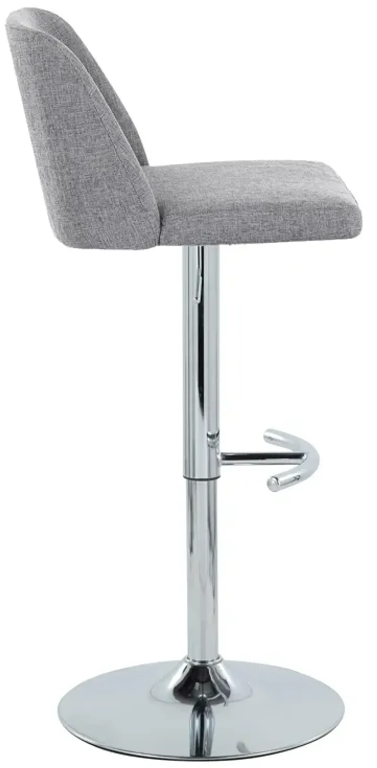 Toriano - Contemporary Adjustable Barstool With Swivel & Rounded T Footrest (Set of 2)