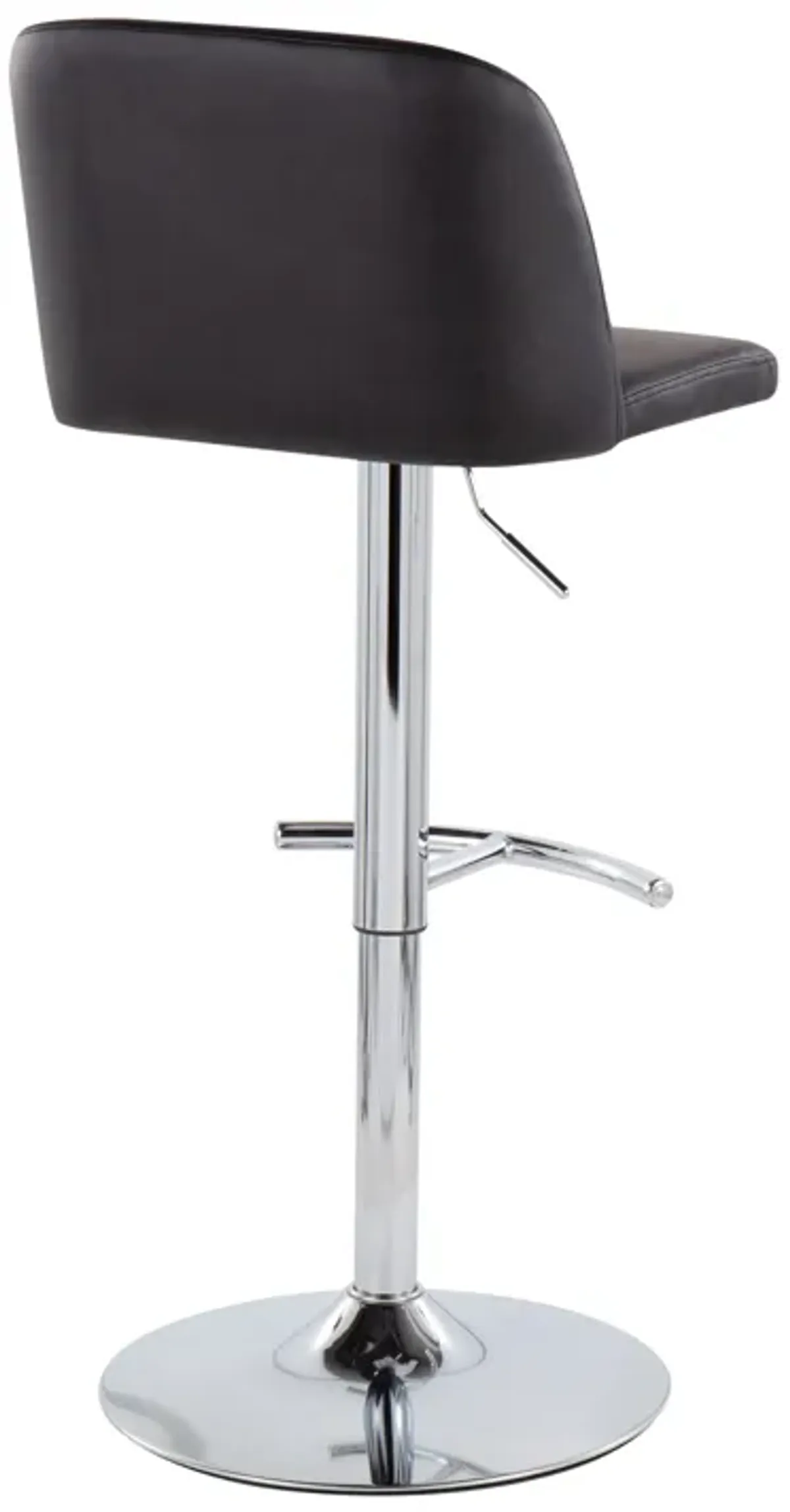 Toriano - Contemporary Adjustable Barstool With Swivel & Rounded T Footrest (Set of 2)