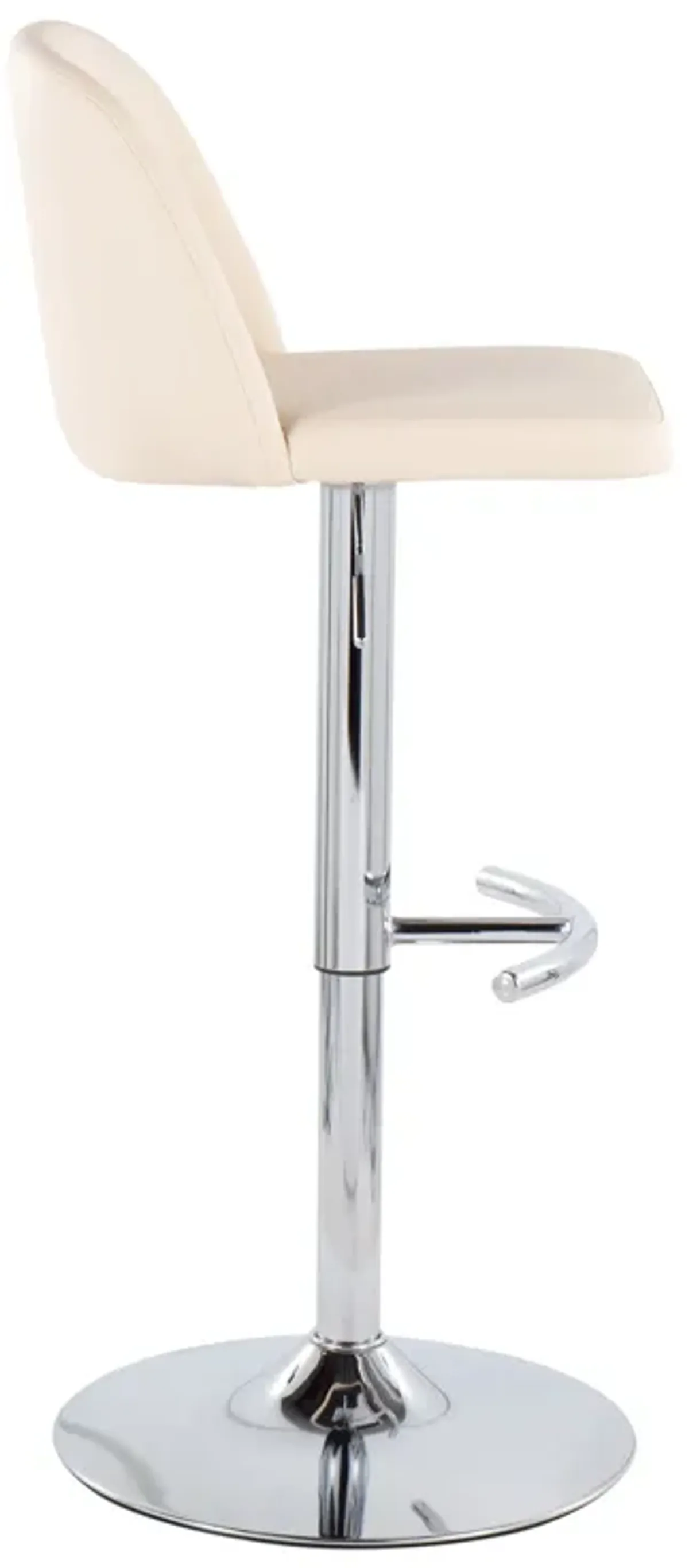 Toriano - Contemporary Adjustable Barstool With Swivel & Rounded T Footrest (Set of 2)