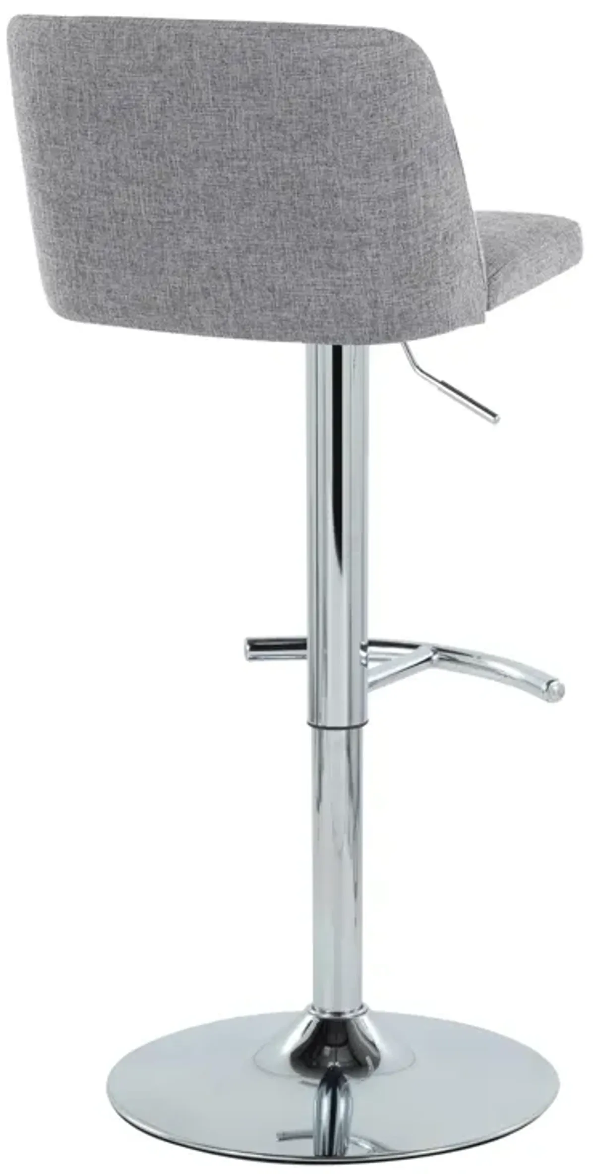 Toriano - Contemporary Adjustable Barstool With Swivel & Rounded T Footrest (Set of 2)