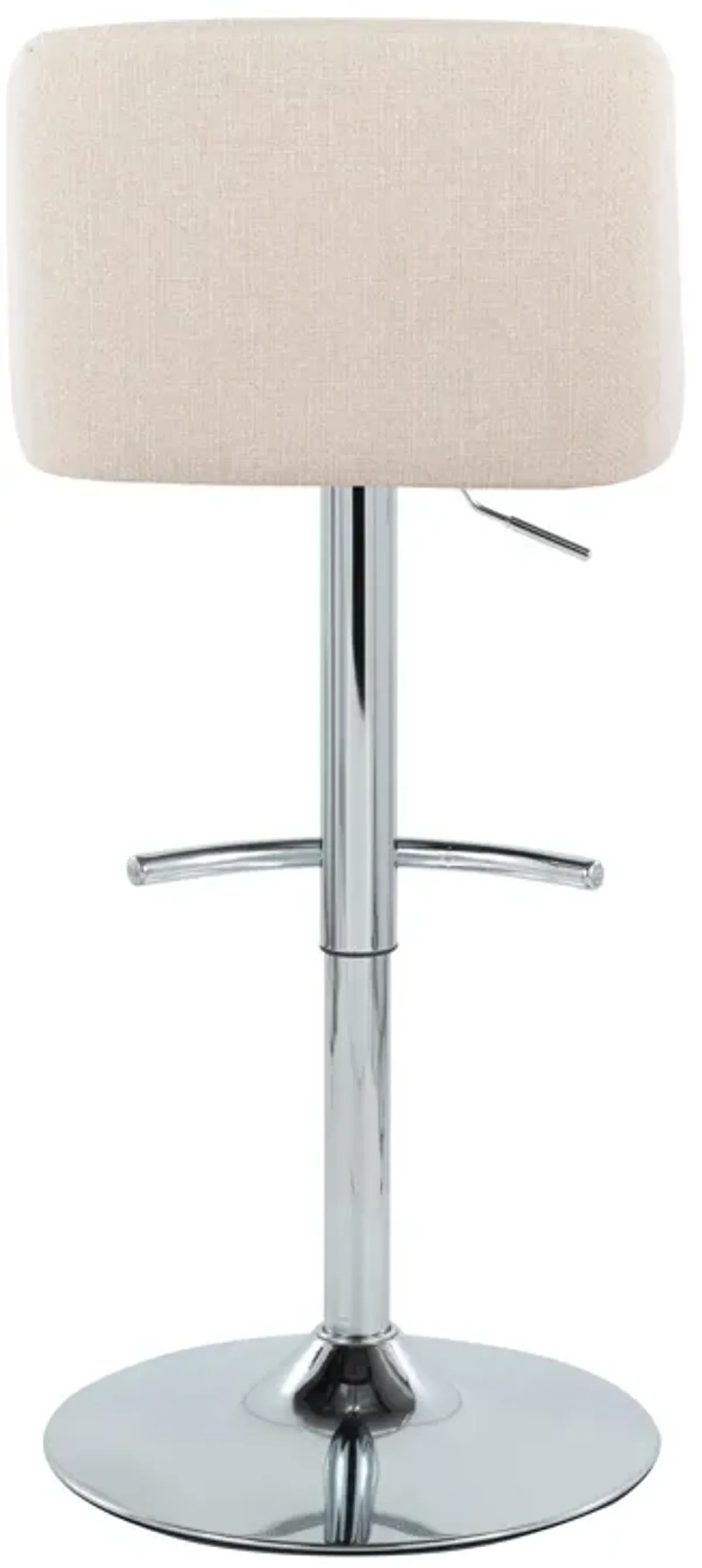 Toriano - Contemporary Adjustable Barstool With Swivel & Rounded T Footrest (Set of 2)