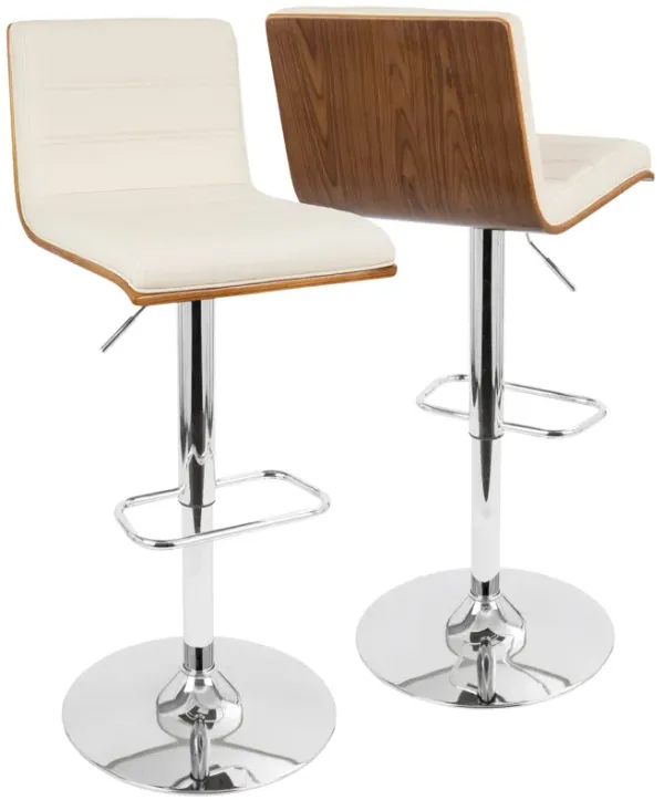 Vasari - Mid Century Modern Adjustable Barstool With Swivel