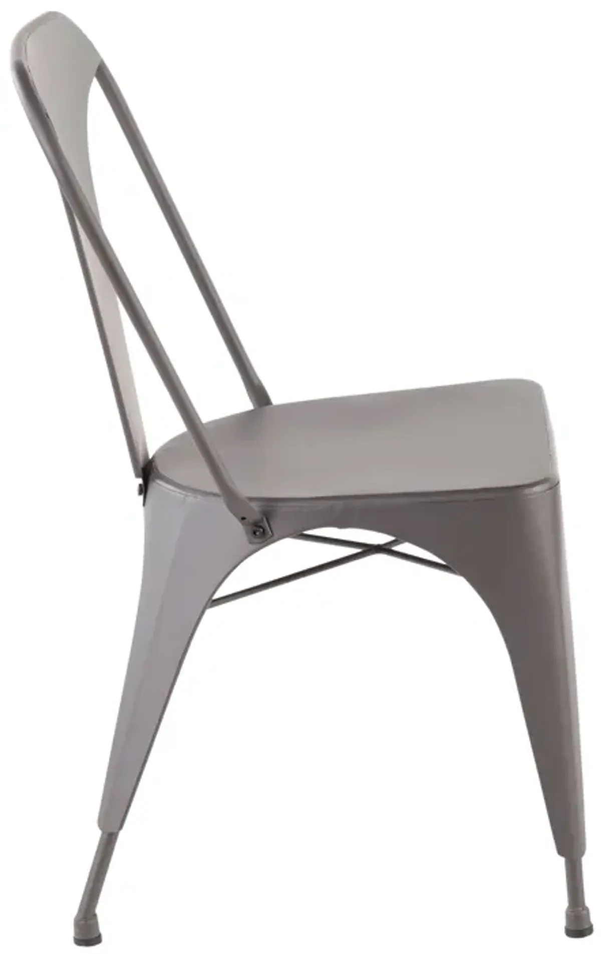 Austin - Industrial Dining Chair (Set of 2) - Matte Gray