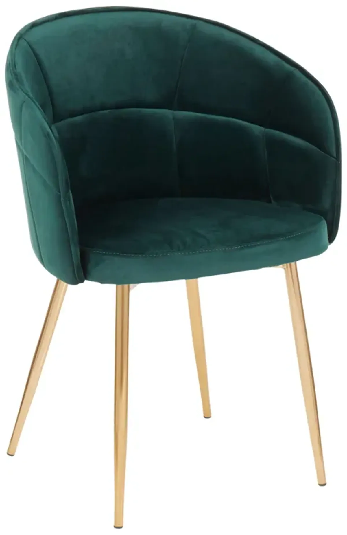 Lindsey - Contemporary Chair - Gold / Green