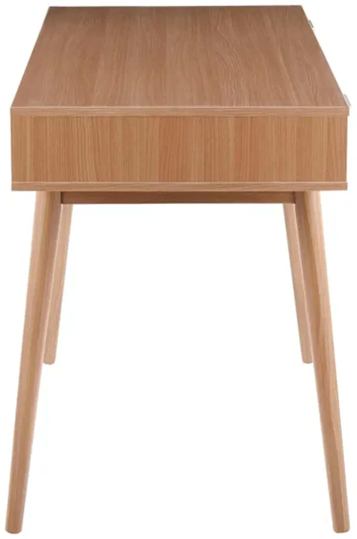 Pebble - Contemporary Double Desk - Natural / White