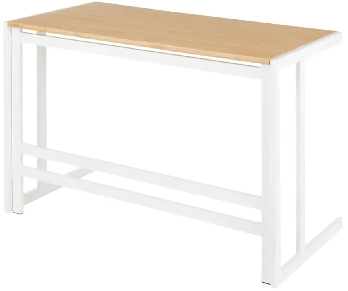 Roman - Industrial Office Desk - White / Natural